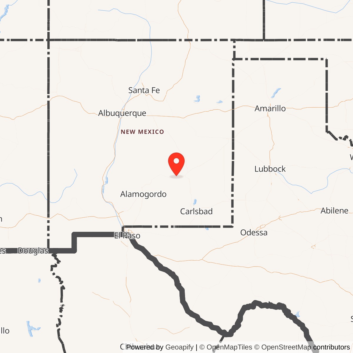 Map showing location of Atlas F Site 579-10, New Mexico