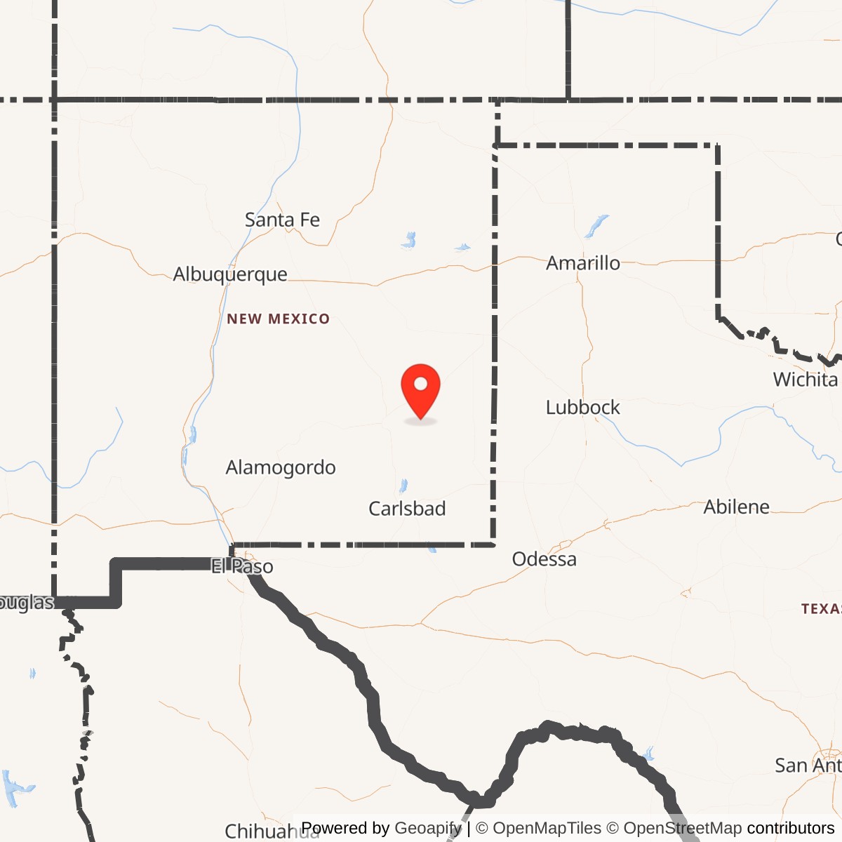 Map showing location of Atlas F Site 579-5, New Mexico