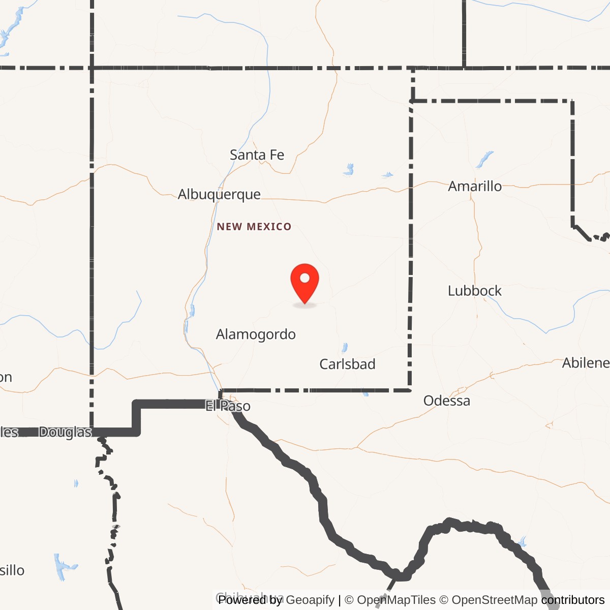 Map showing location of Atlas F Site 579-9, New Mexico