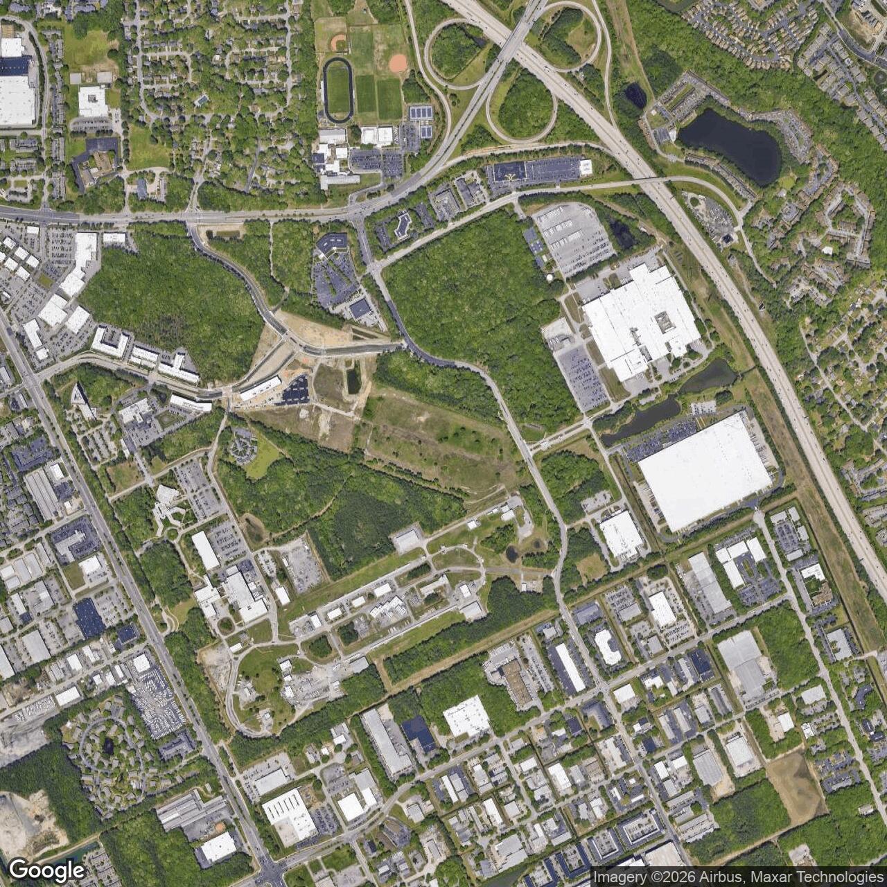 Current Google Satellite Image of BOMARC at Langley Air Force Base, Virginia