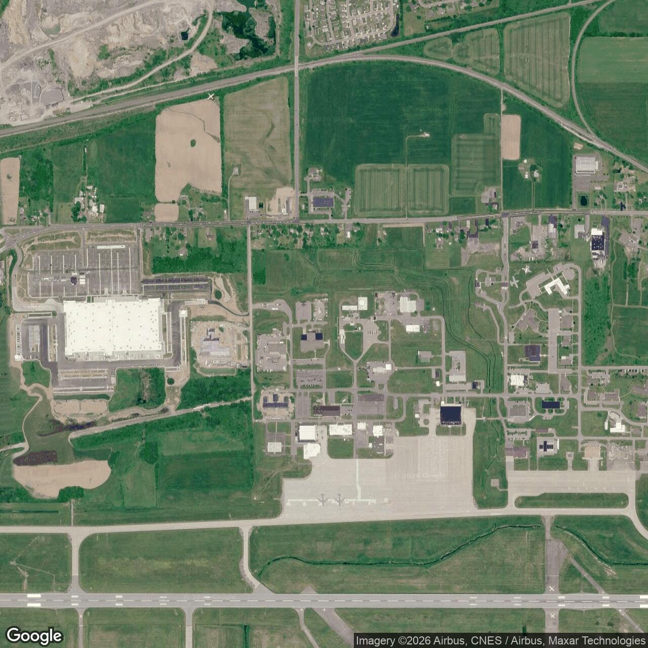Current Google Satellite Image of BOMARC at Niagara Falls Air Force Base, New York