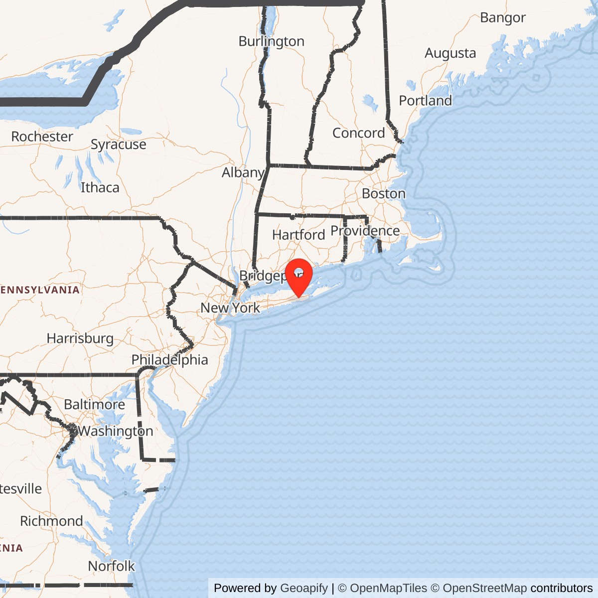 Map showing location of Suffolk County Air Force Base BOMARC Missile Annex, New York