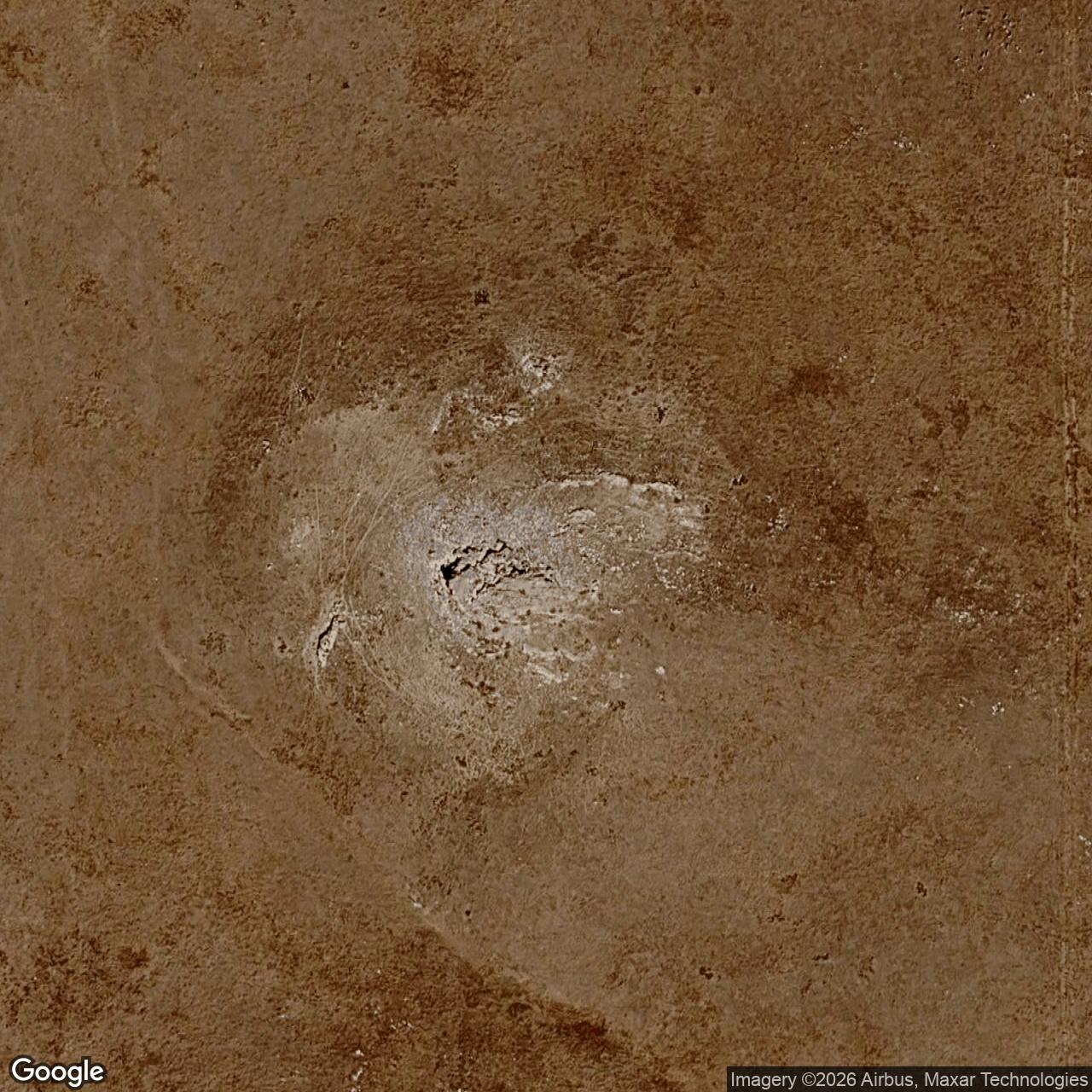 Current Google Satellite Image of Minuteman / Peacekeeper Launch Facility P-03, Wyoming