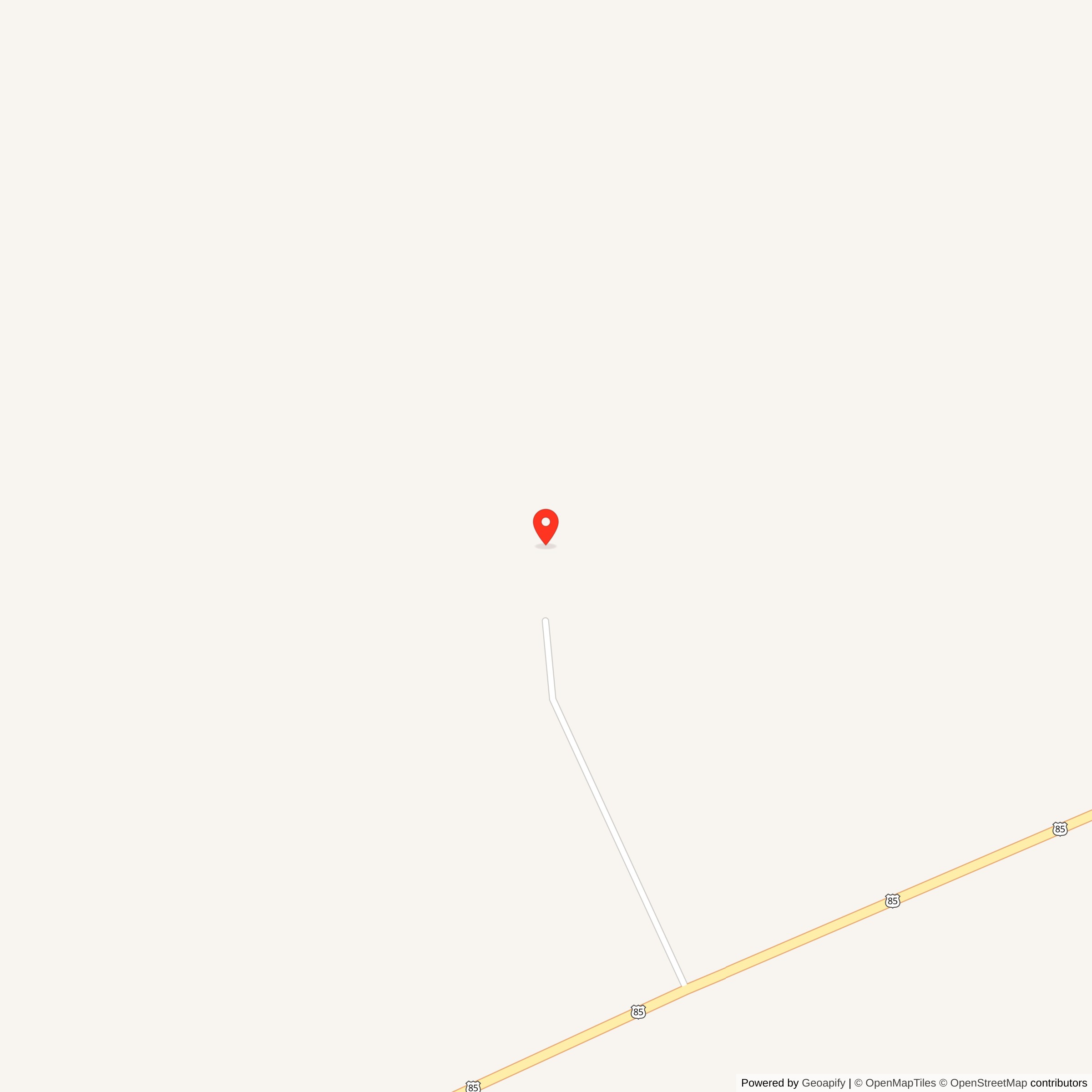 Map showing location of Minuteman / Peacekeeper Launch Facility P-04, Wyoming