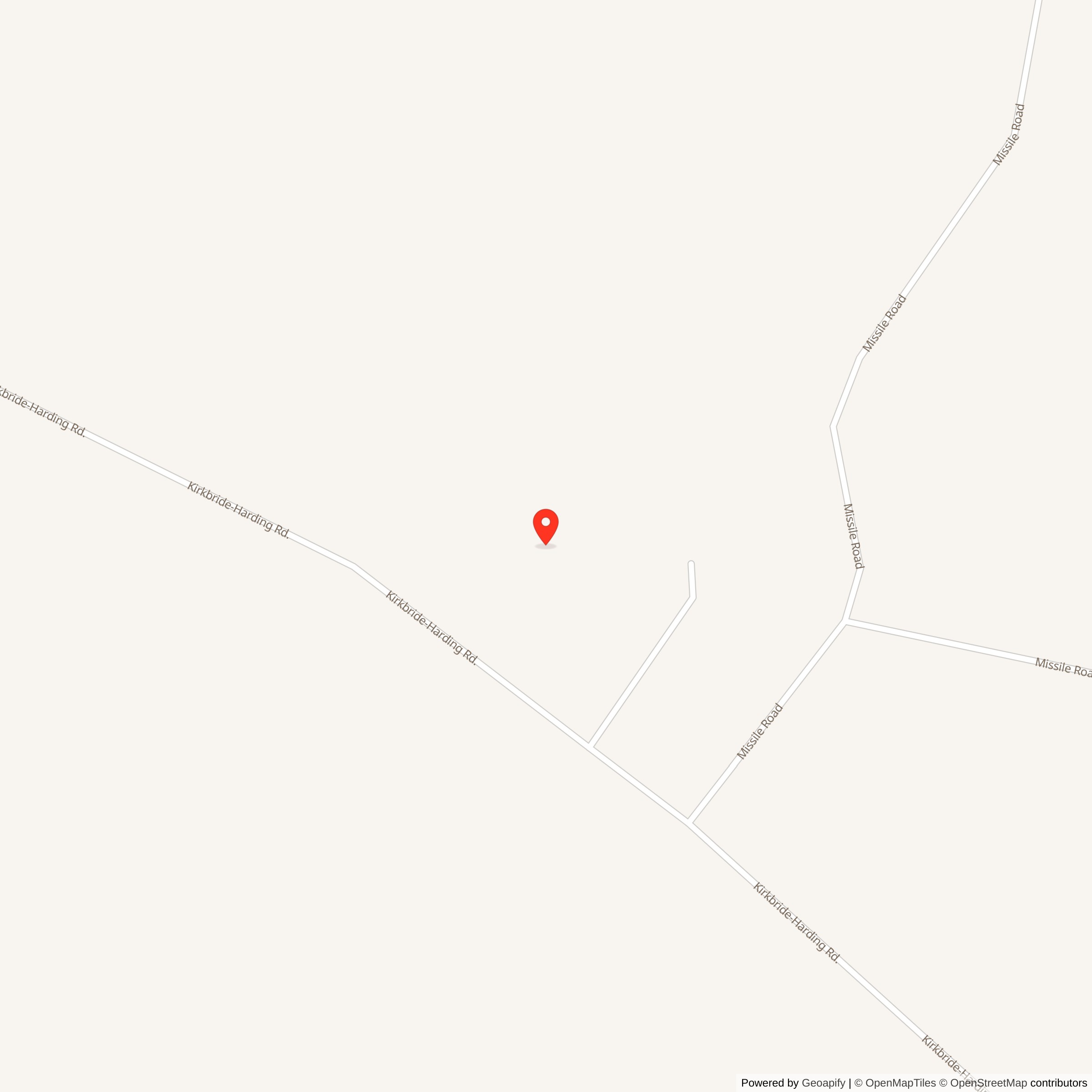 Map showing location of Minuteman Launch Facility P-10, Wyoming