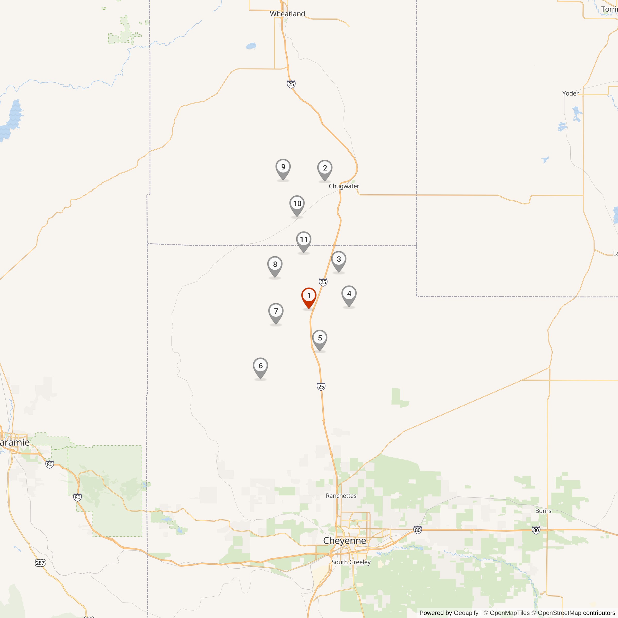 Map Showing Quebec Flight Missile Silos & MAF Locations