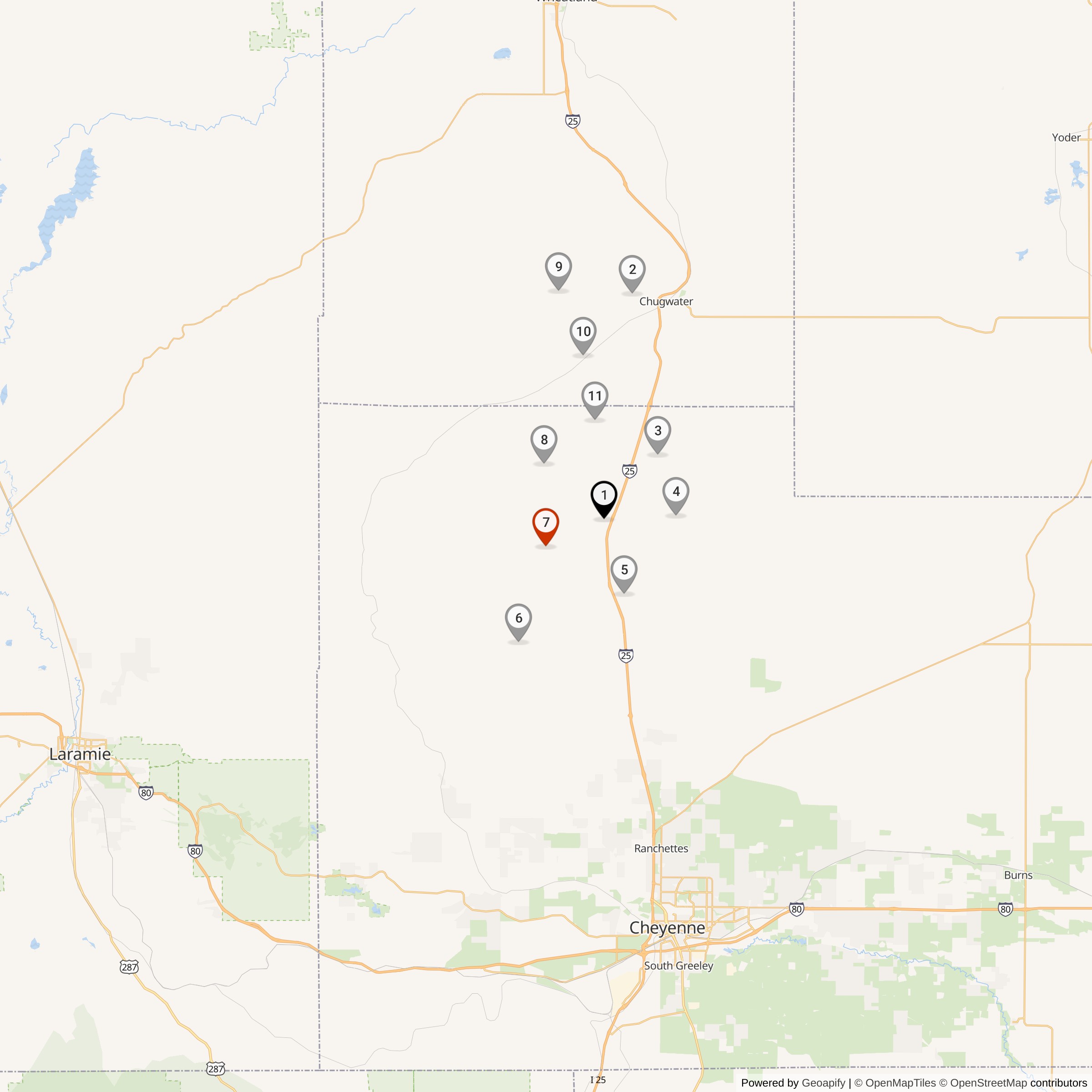 Map Showing Quebec Flight Missile Silos & MAF Locations