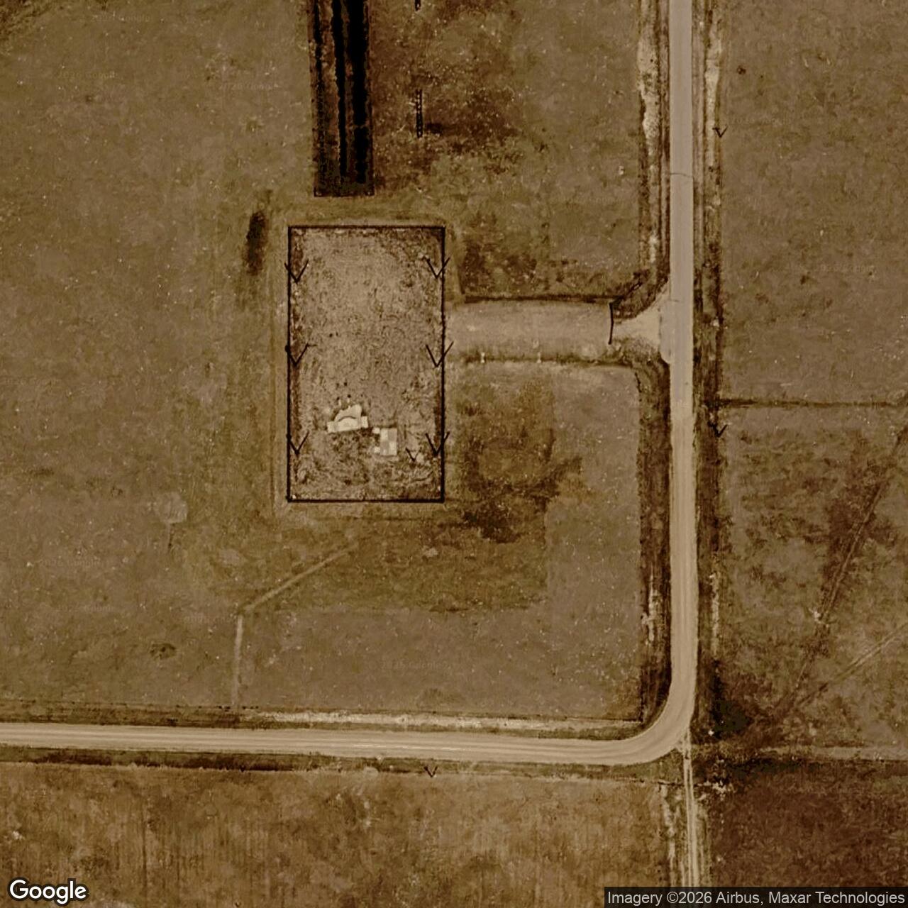Current Google Satellite Image of Minuteman Launch Facility Q-08, Wyoming