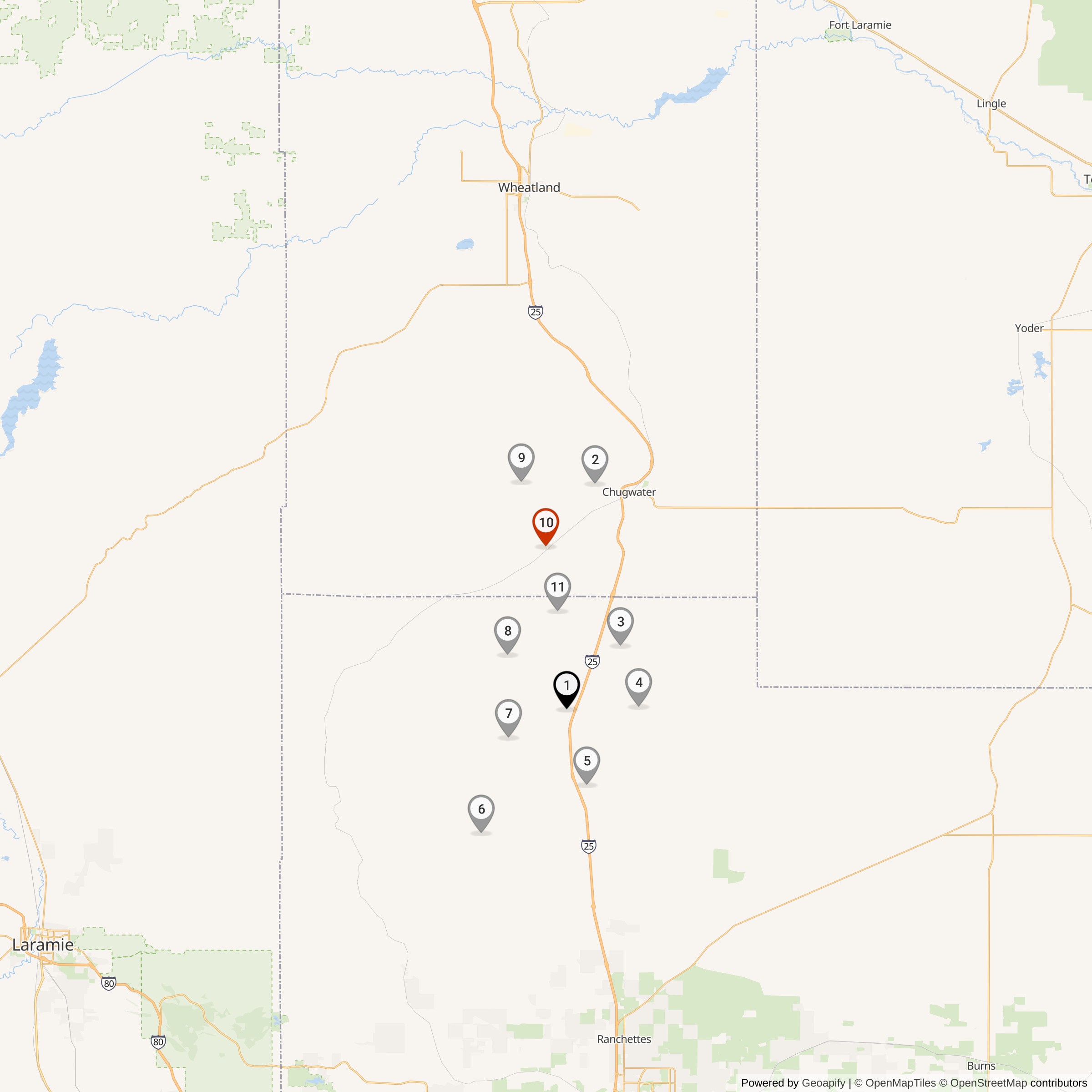 Map Showing Quebec Flight Missile Silos & MAF Locations