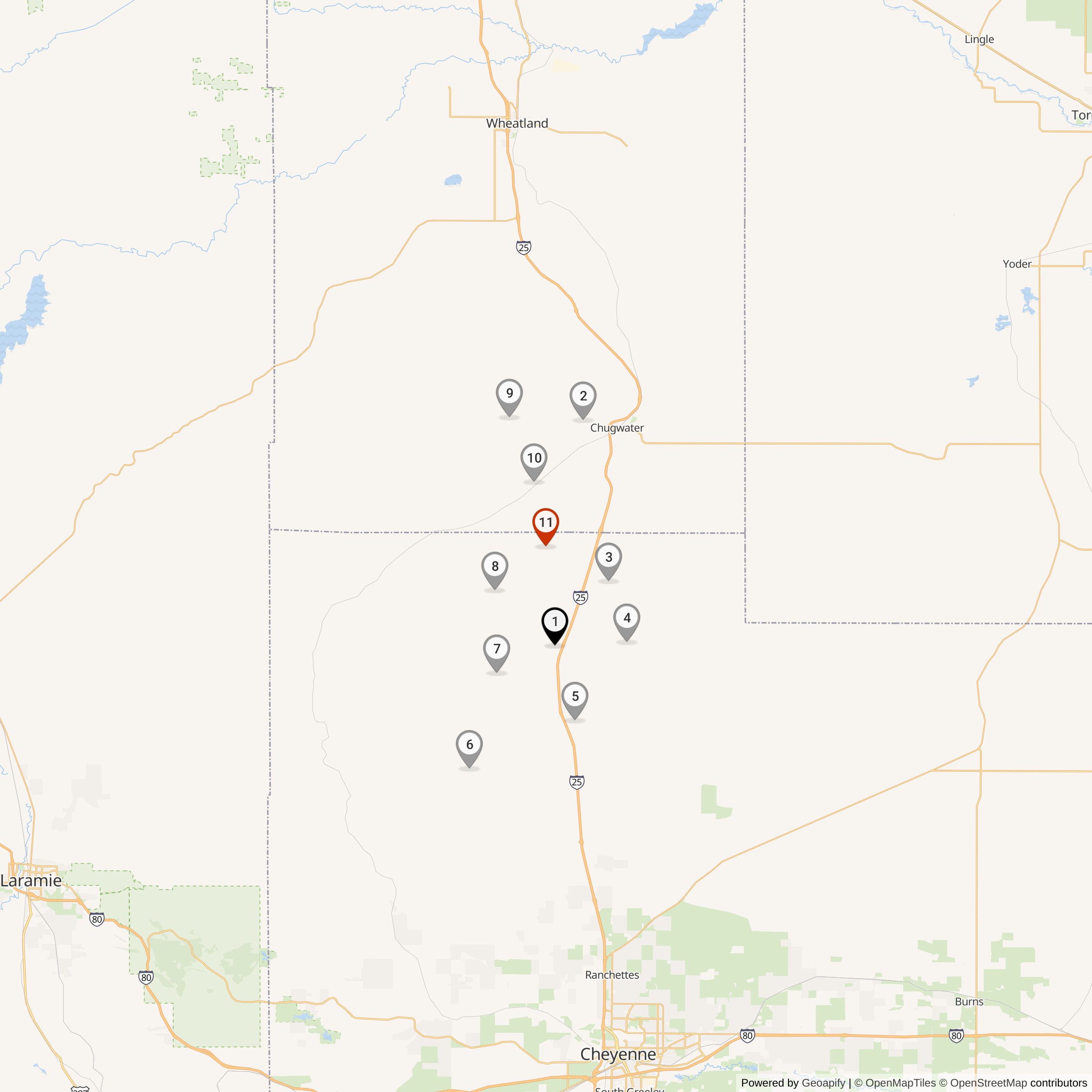 Map Showing Quebec Flight Missile Silos & MAF Locations