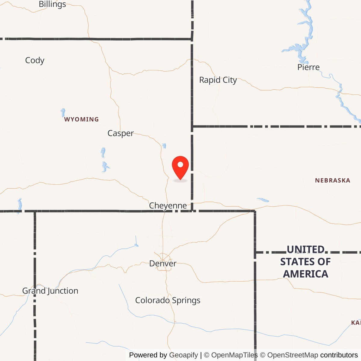 Map showing location of Minuteman Launch Facility R-02, Wyoming