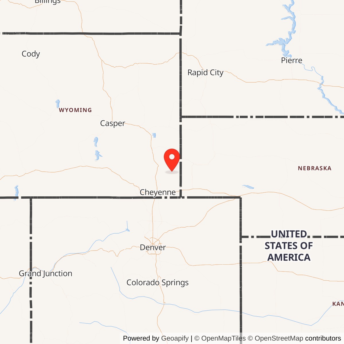 Map showing location of Minuteman Launch Facility R-03, Wyoming