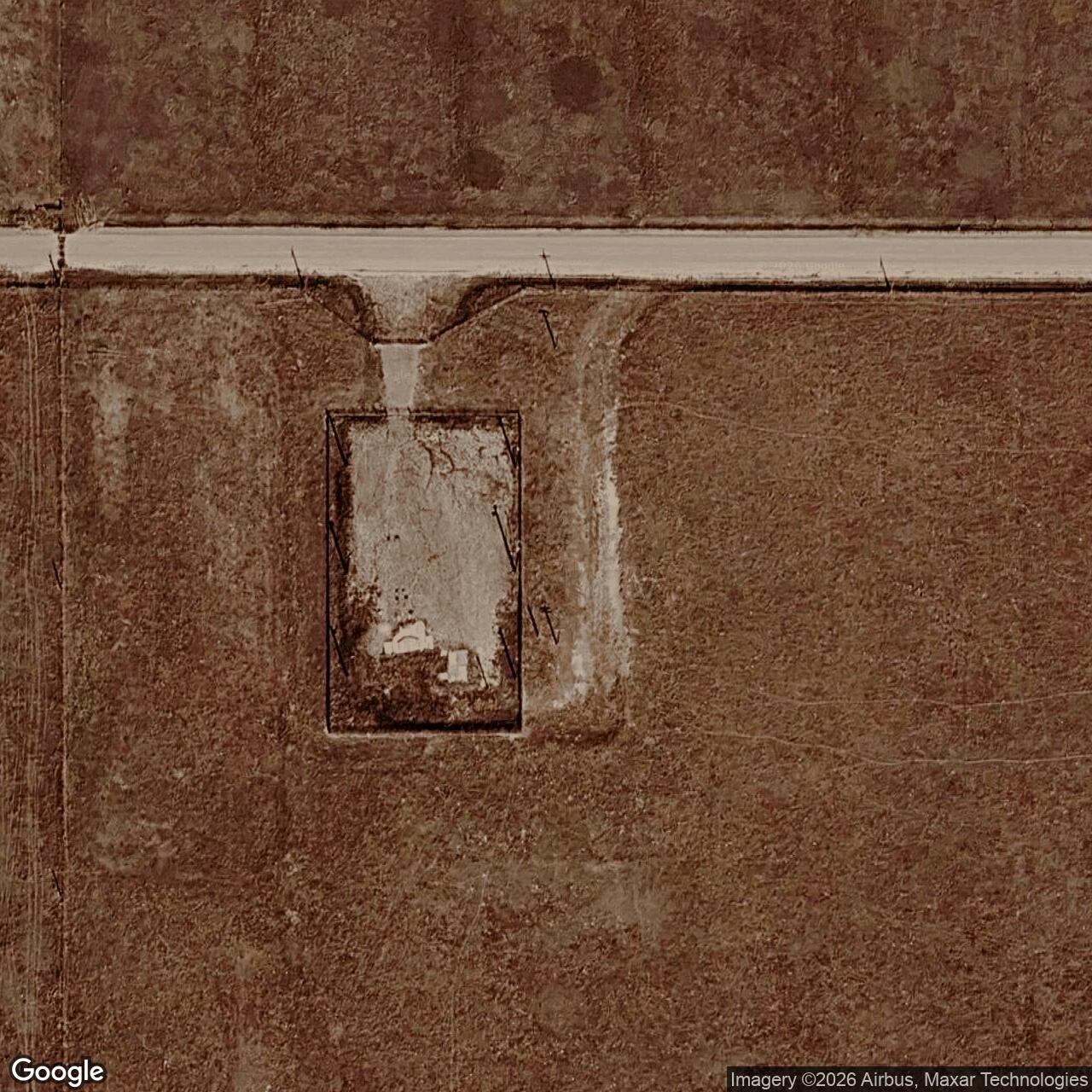 Current Google Satellite Image of Minuteman Launch Facility R-04, Wyoming