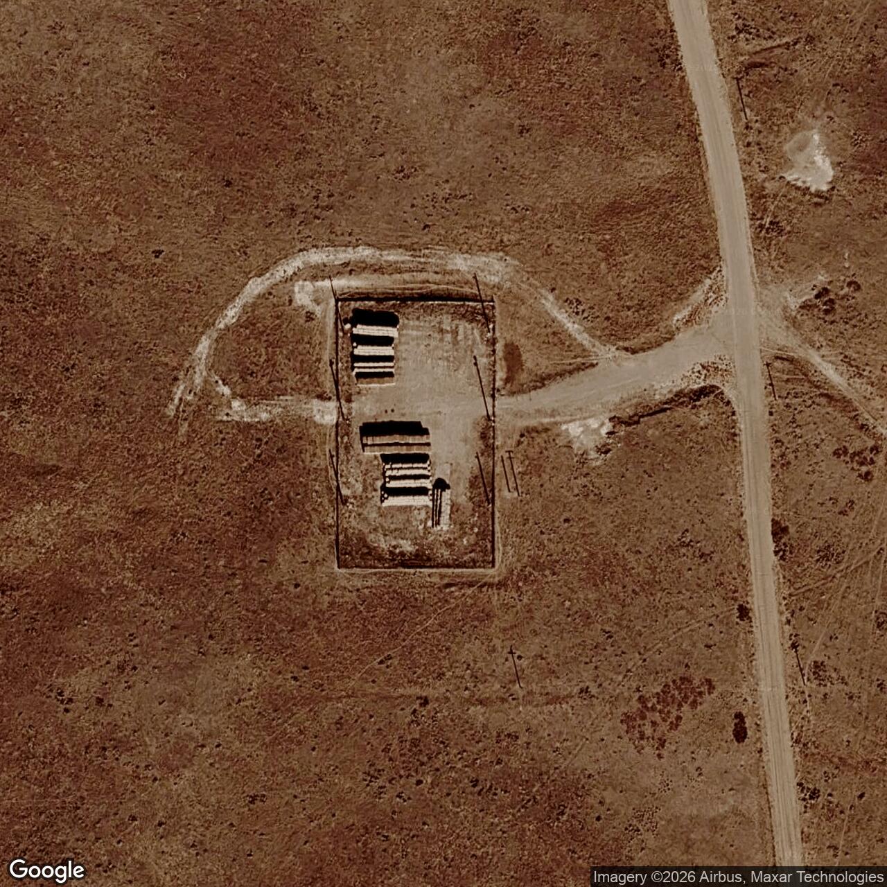 Current Google Satellite Image of Launch Facility R-05, Wyoming