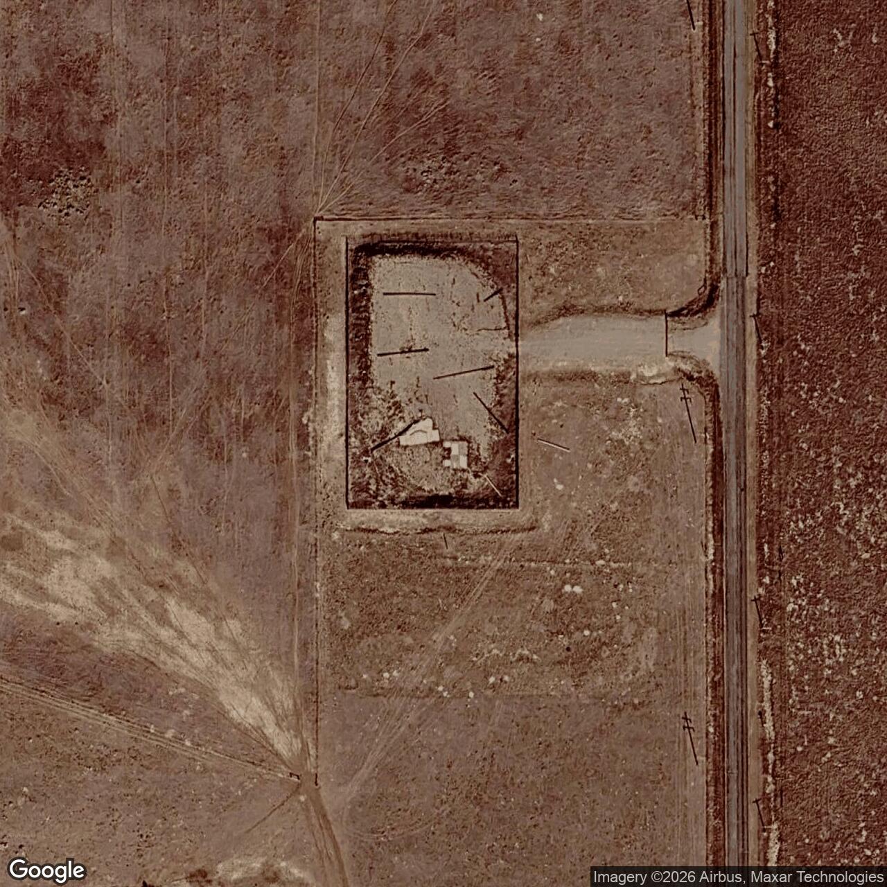 Current Google Satellite Image of Launch Facility R-09, Wyoming