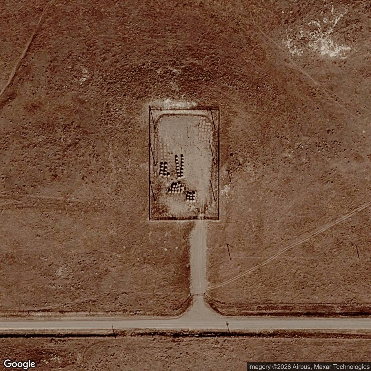 Current Google Satellite Image of Launch Facility R-10, Wyoming