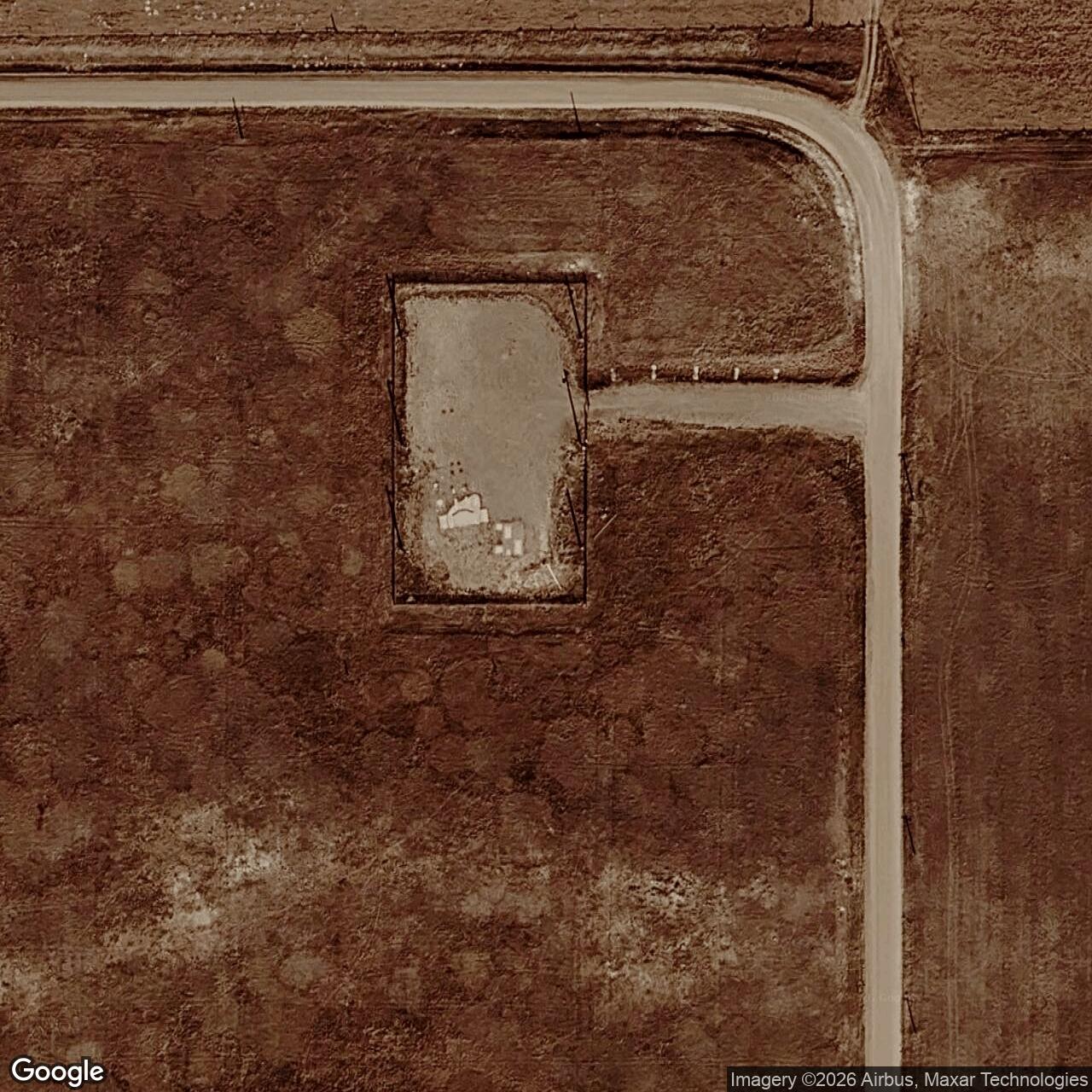 Current Google Satellite Image of Launch Facility R-11, Wyoming
