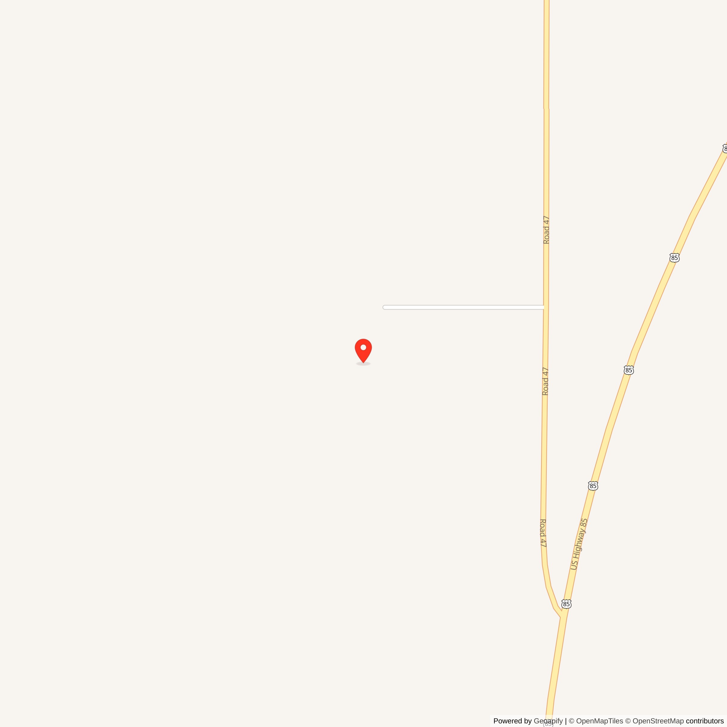 Map Showing Street Level location of Minuteman Launch Facility S-02, Wyoming