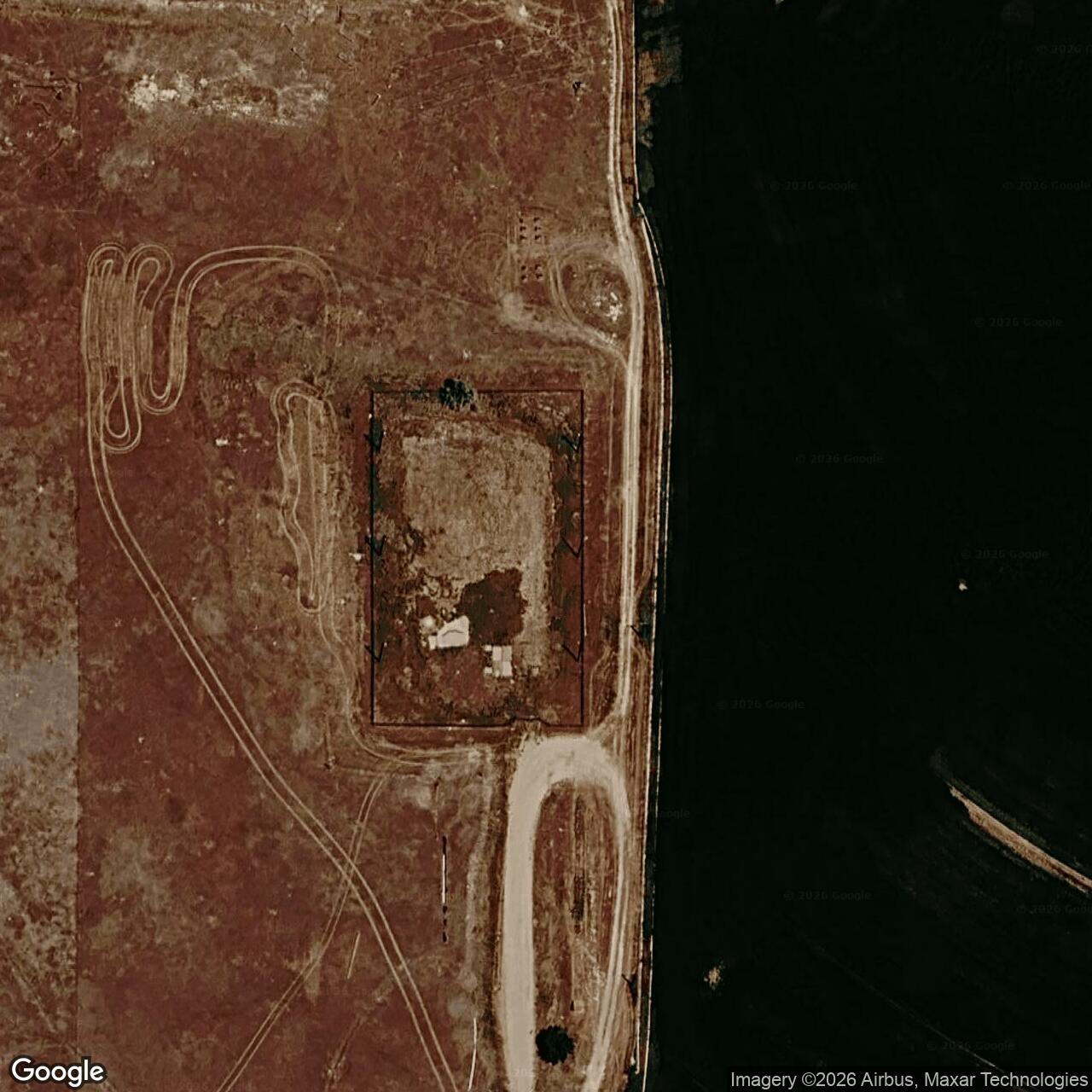 Current Google Satellite Image of Minuteman Launch Facility S-03, Wyoming