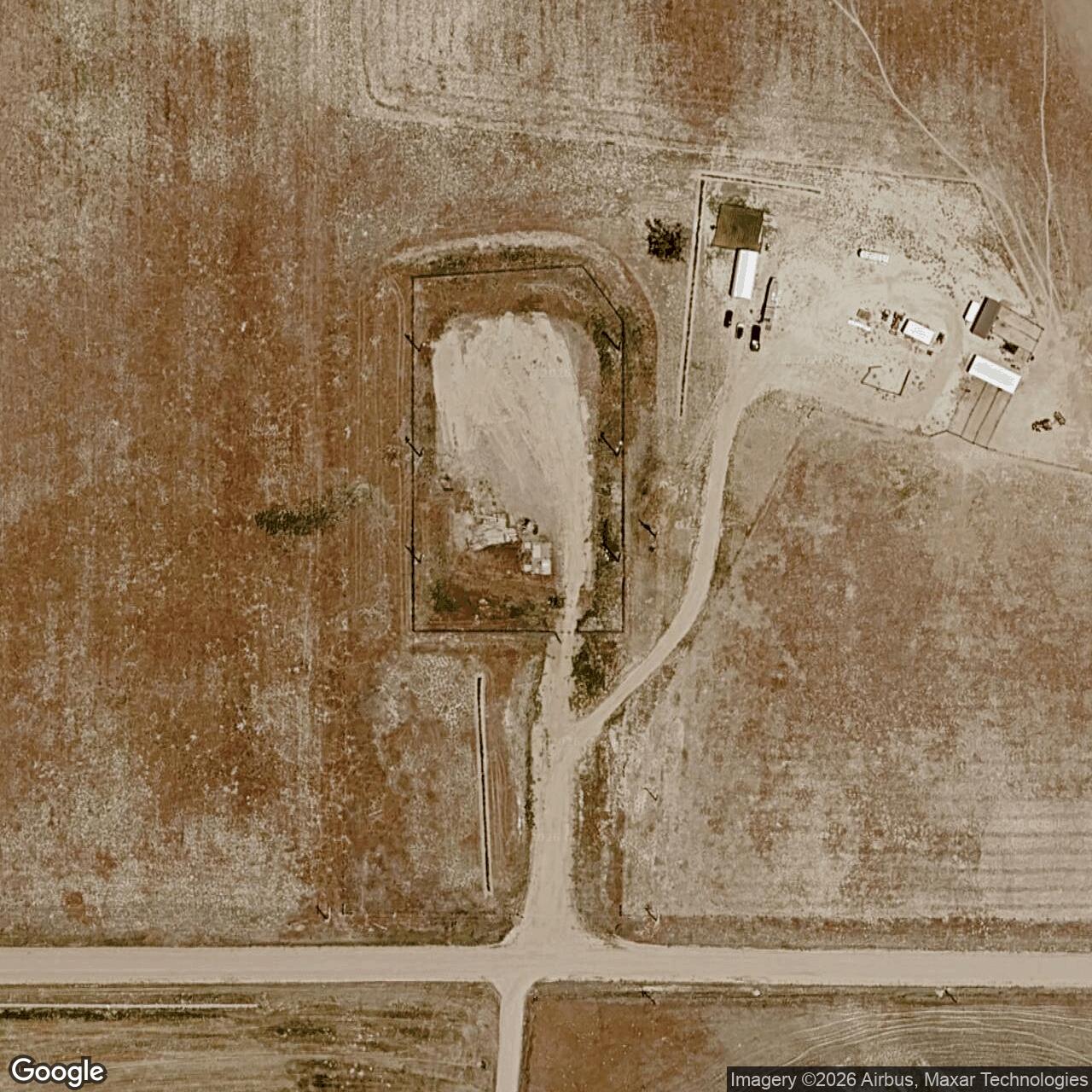 Current Google Satellite Image of Minuteman Launch Facility S-04, Nebraska