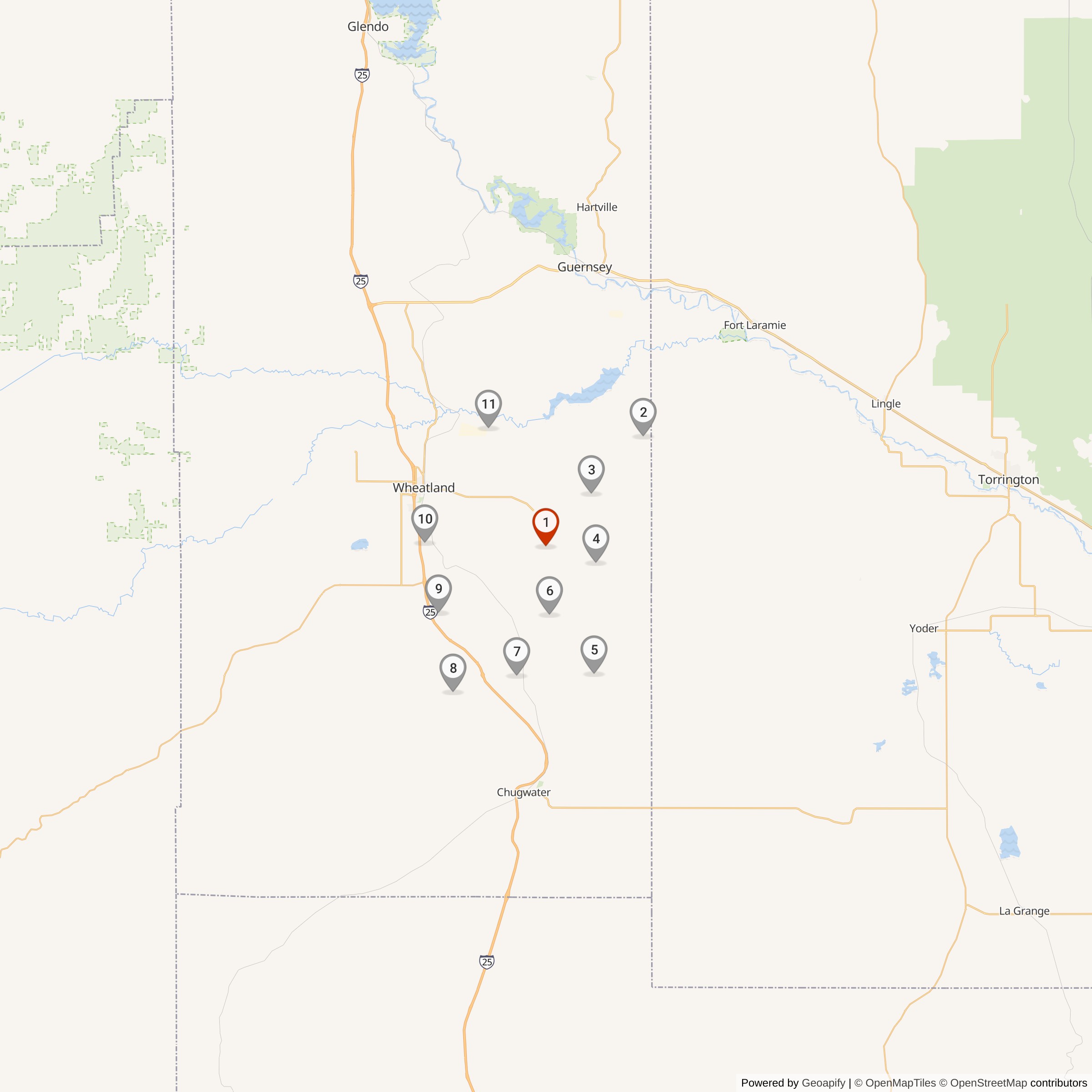 Map Showing Tango Flight Missile Silos & MAF Locations