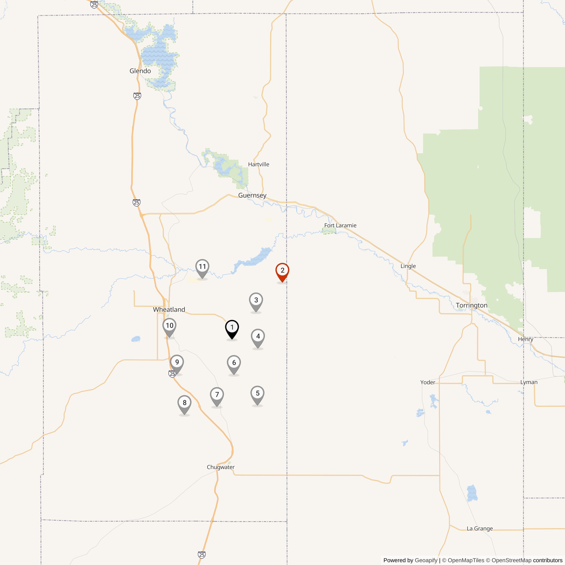 Map Showing Tango Flight Missile Silos & MAF Locations