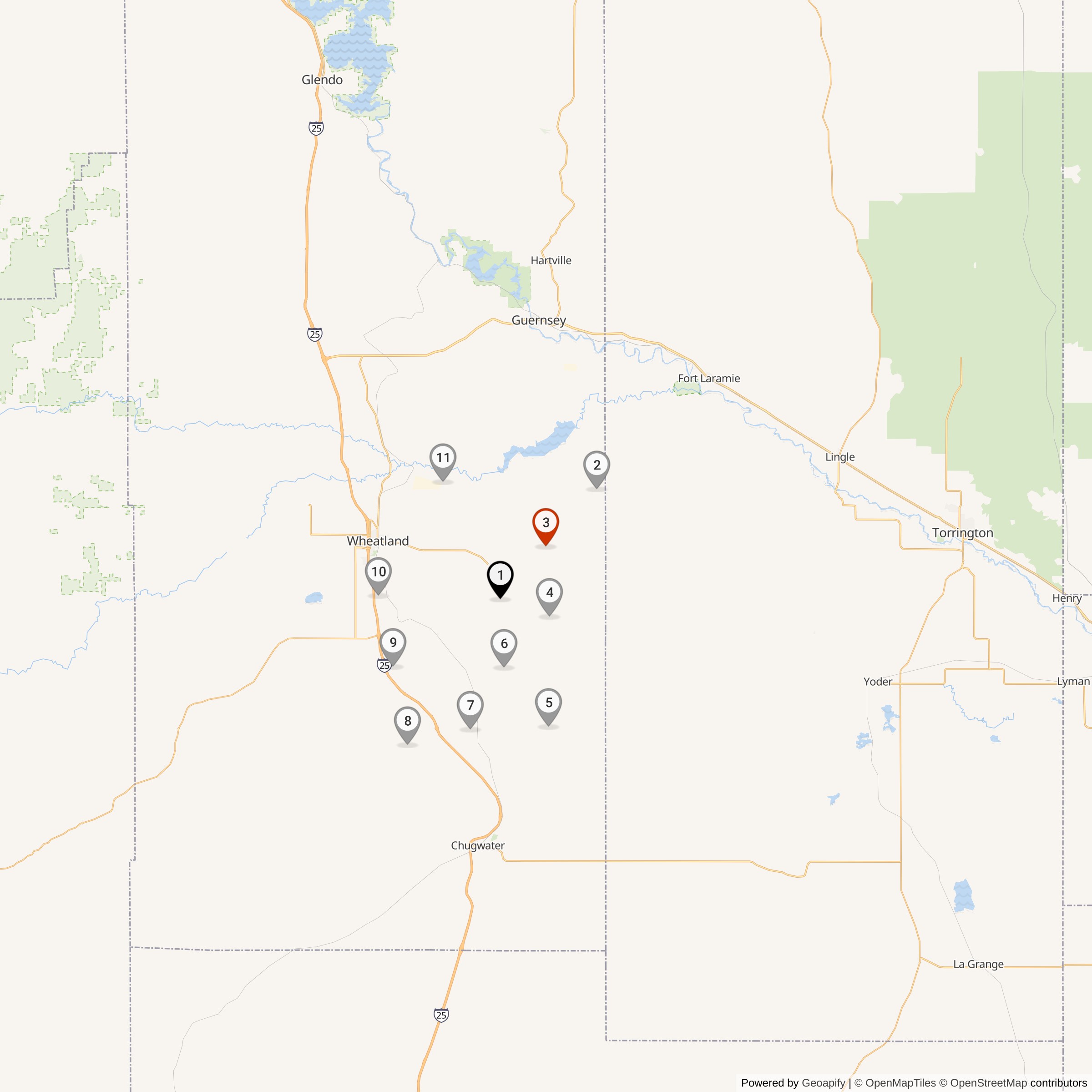 Map Showing Tango Flight Missile Silos & MAF Locations