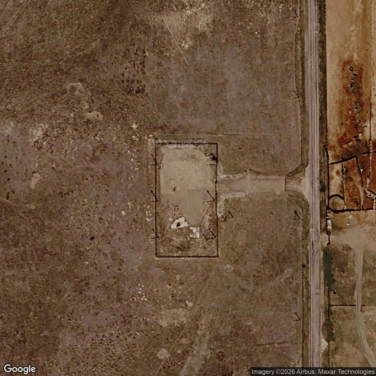 Current Google Satellite Image of Minuteman Launch Facility T-03, Wyoming