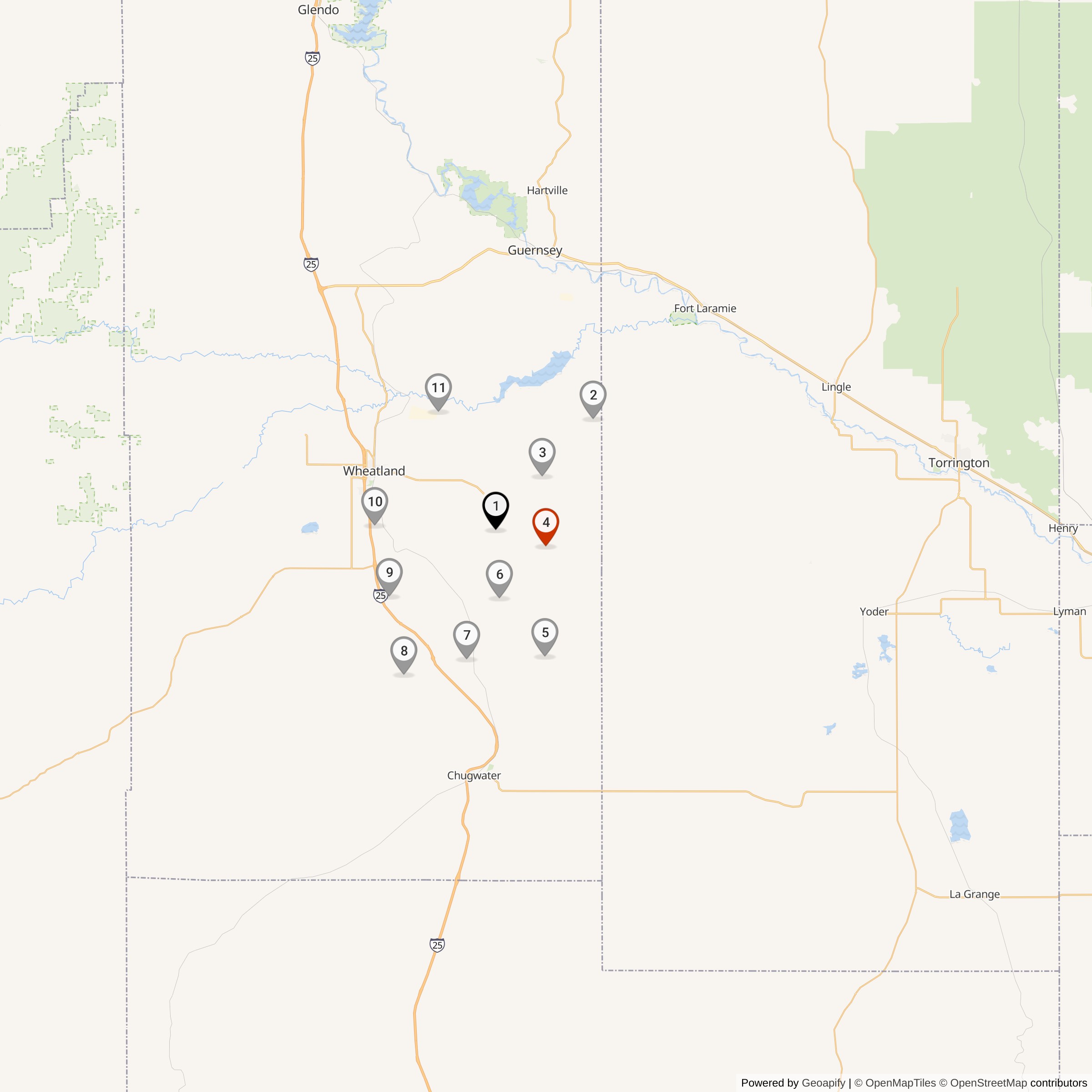 Map Showing Tango Flight Missile Silos & MAF Locations