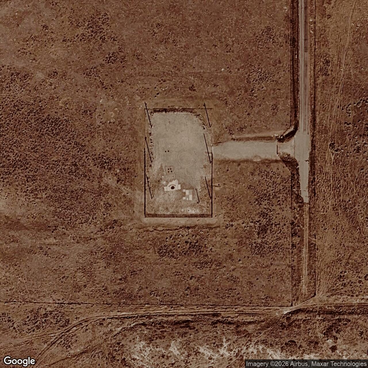 Current Google Satellite Image of Minuteman Launch Facility T-04, Wyoming