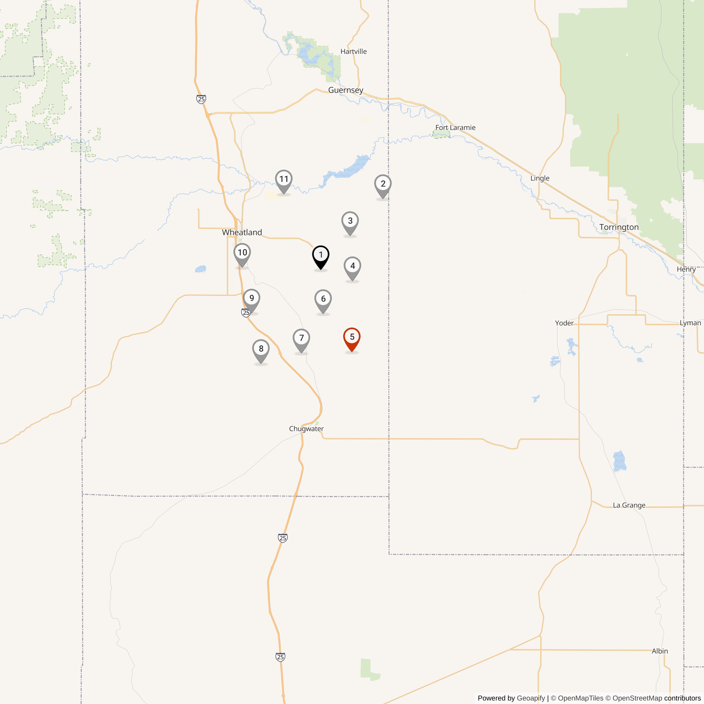 Map Showing Tango Flight Missile Silos & MAF Locations