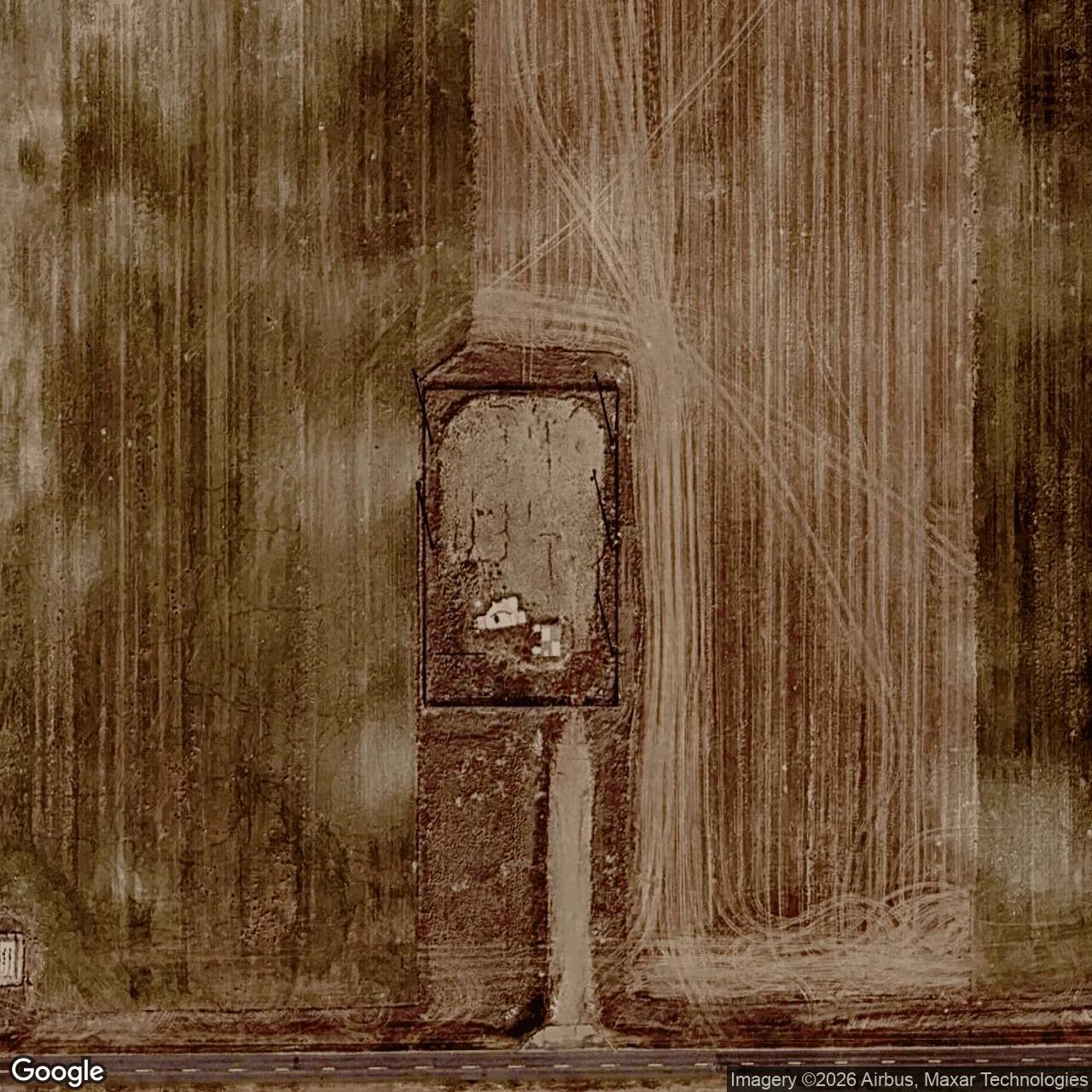 Current Google Satellite Image of Minuteman Launch Facility T-05, Wyoming