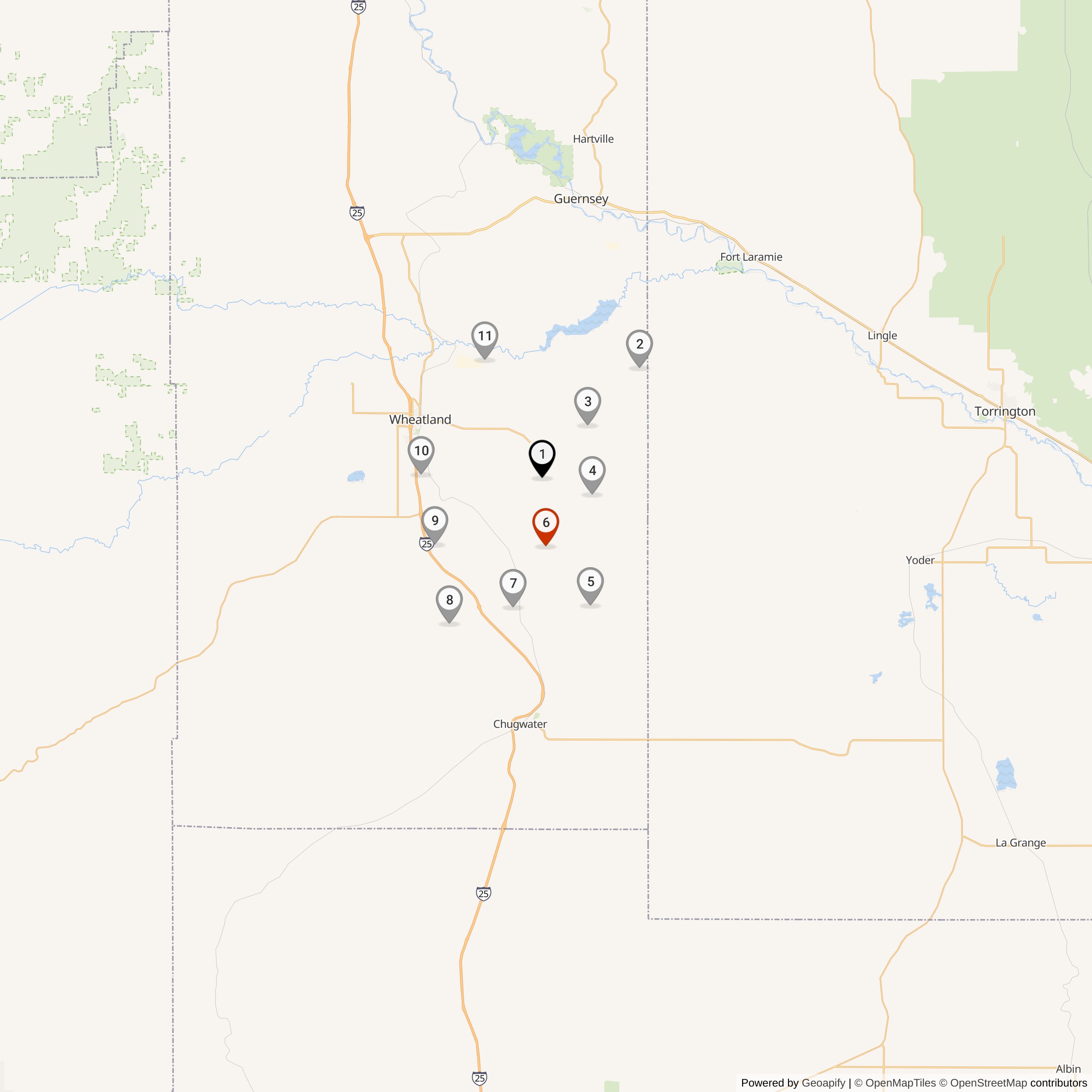 Map Showing Tango Flight Missile Silos & MAF Locations