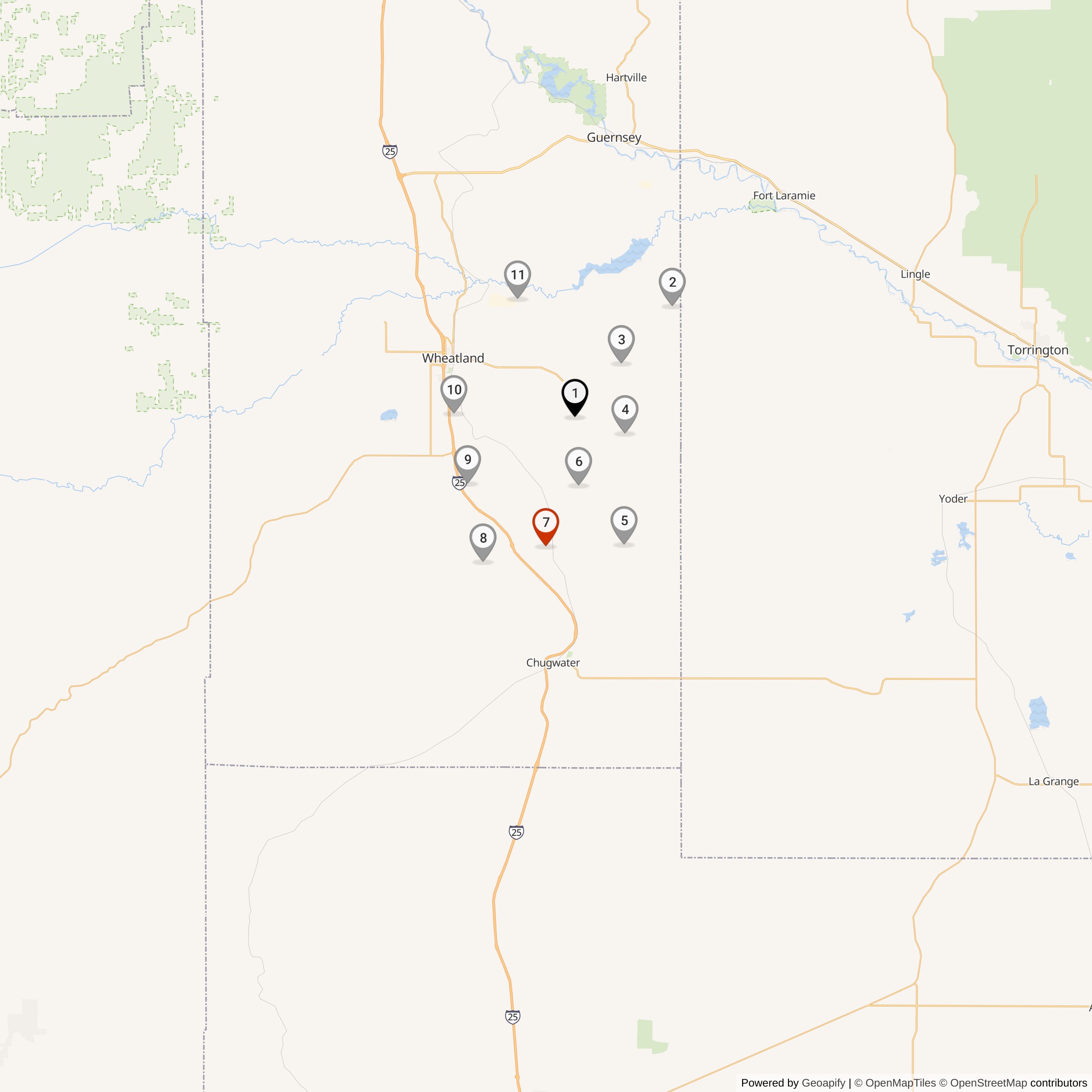 Map Showing Tango Flight Missile Silos & MAF Locations