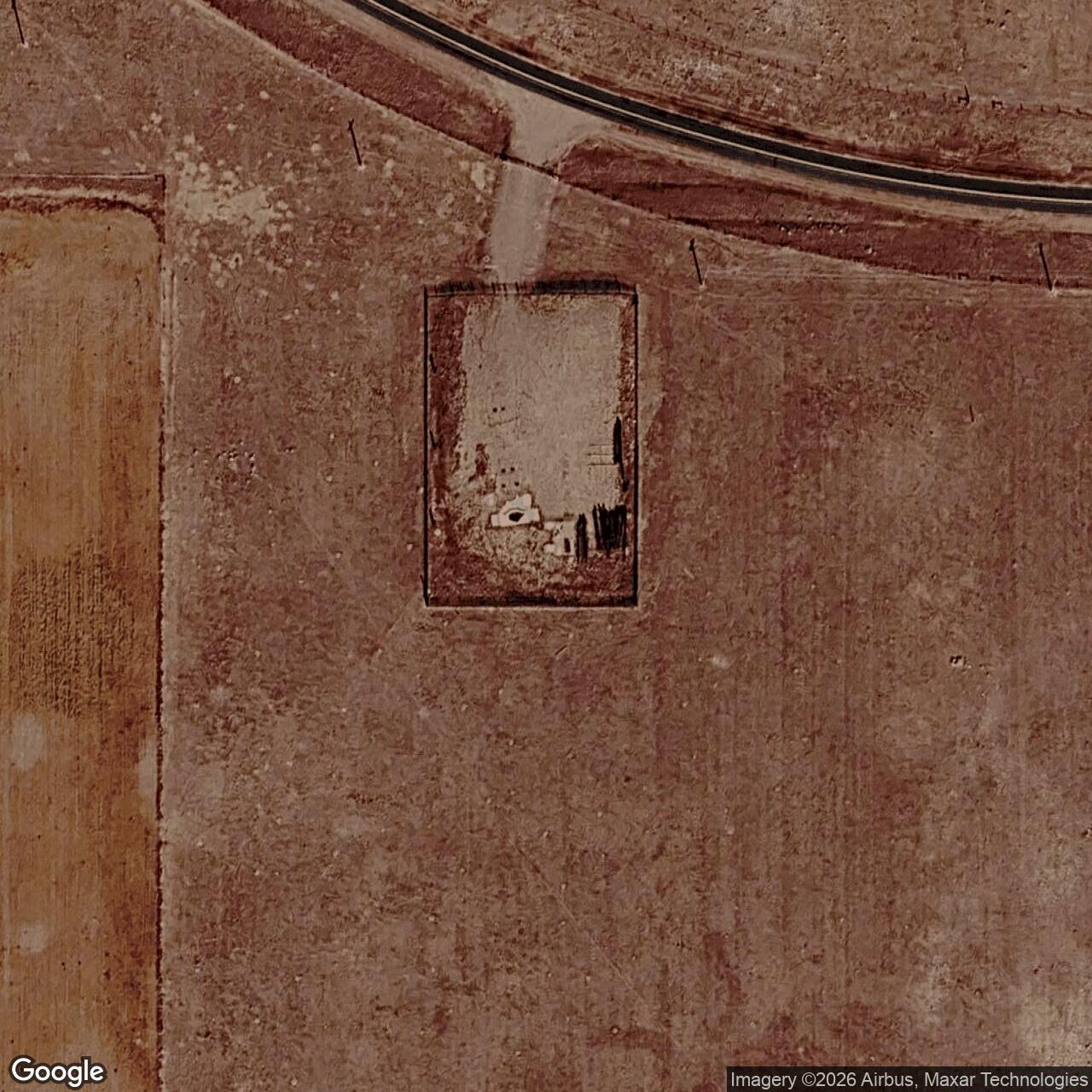 Current Google Satellite Image of Minuteman Launch Facility T-07, Wyoming