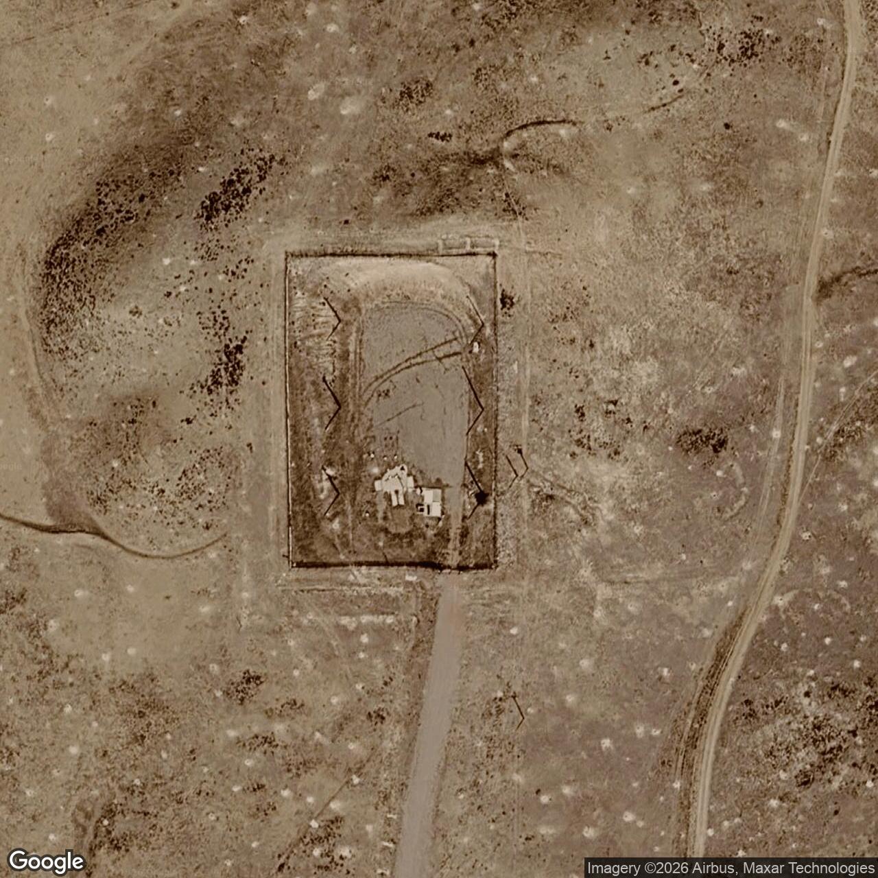 Current Google Satellite Image of Minuteman Launch Facility T-09, Wyoming