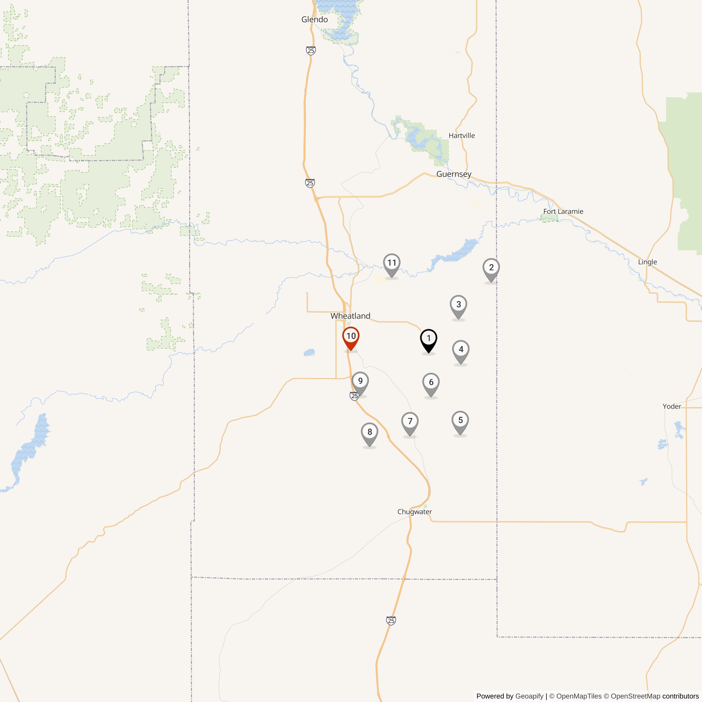 Map Showing Tango Flight Missile Silos & MAF Locations