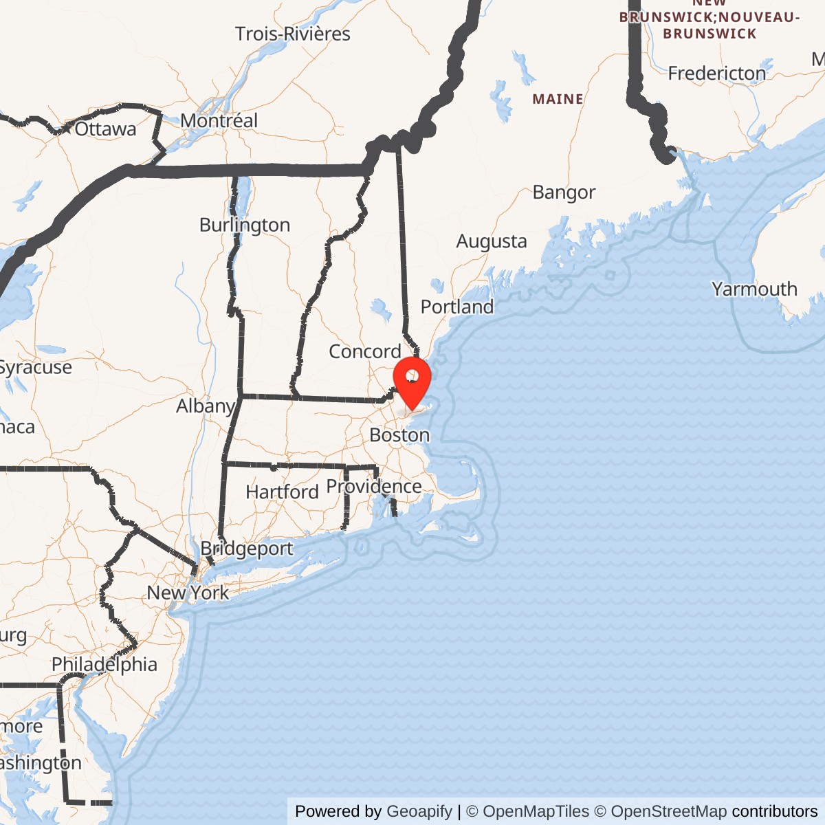 Map showing location of Nike Site B-15C, Massachusetts