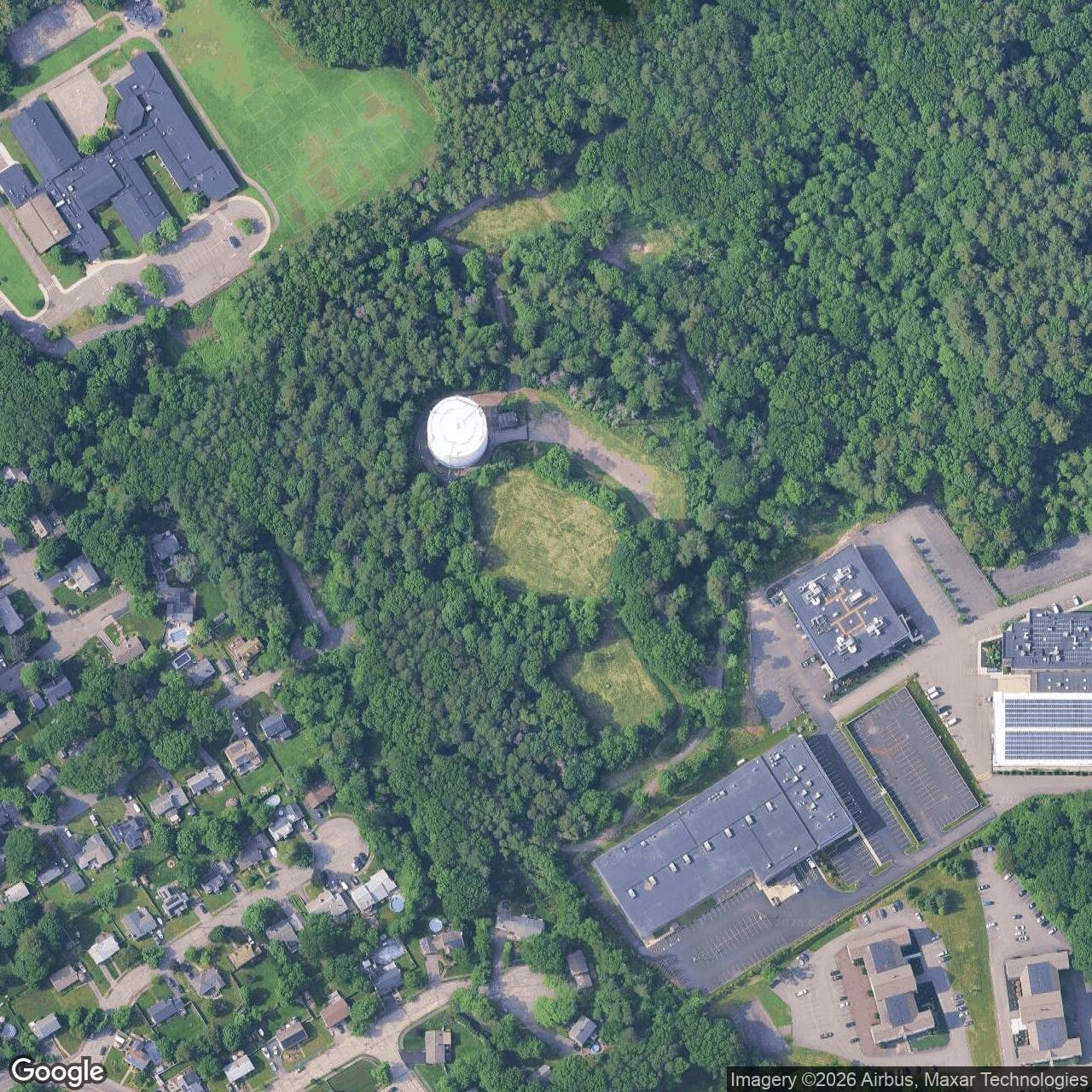 Current Google Satellite Image of Nike Site B-15C, Massachusetts