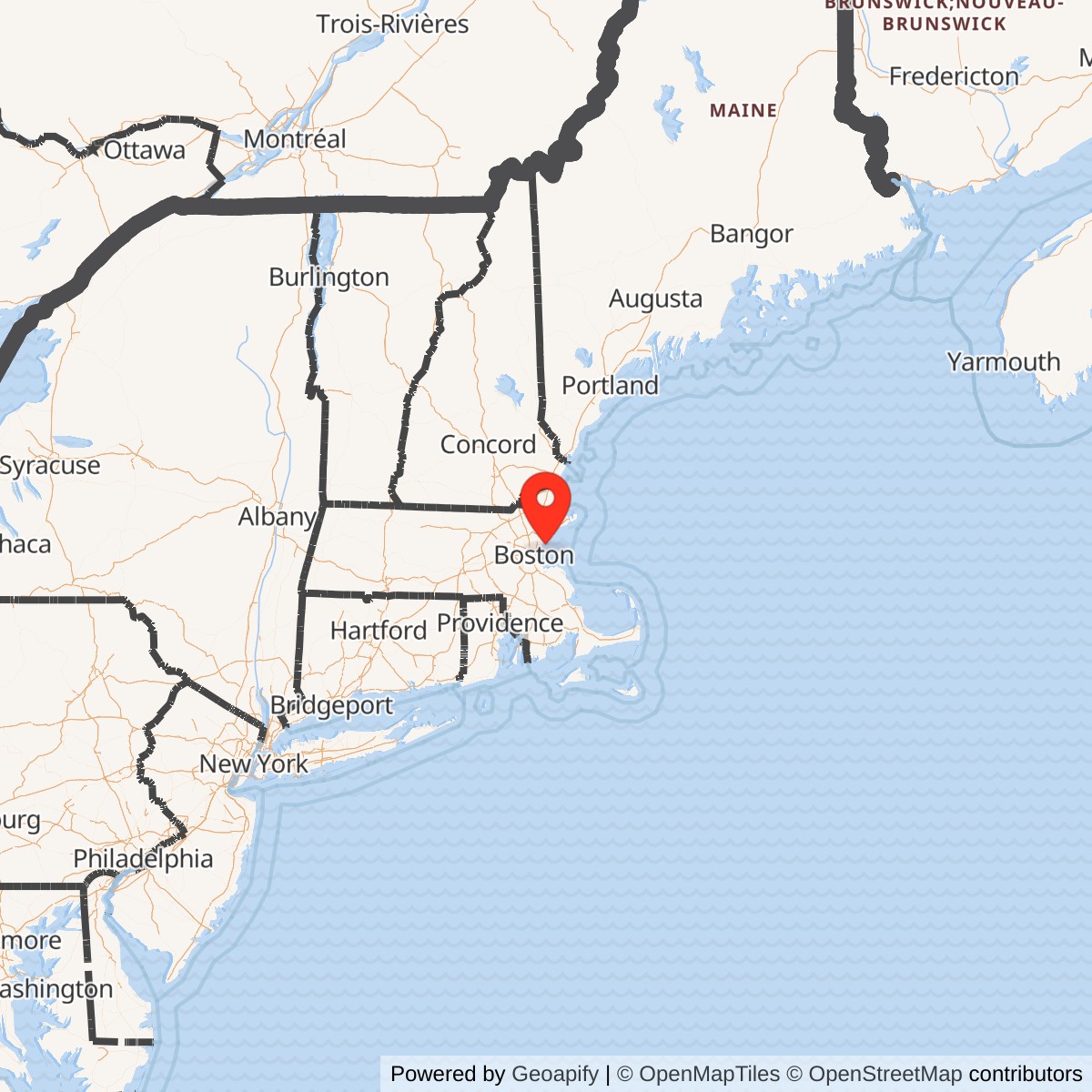 Map showing location of Nike Site B-17C, Massachusetts