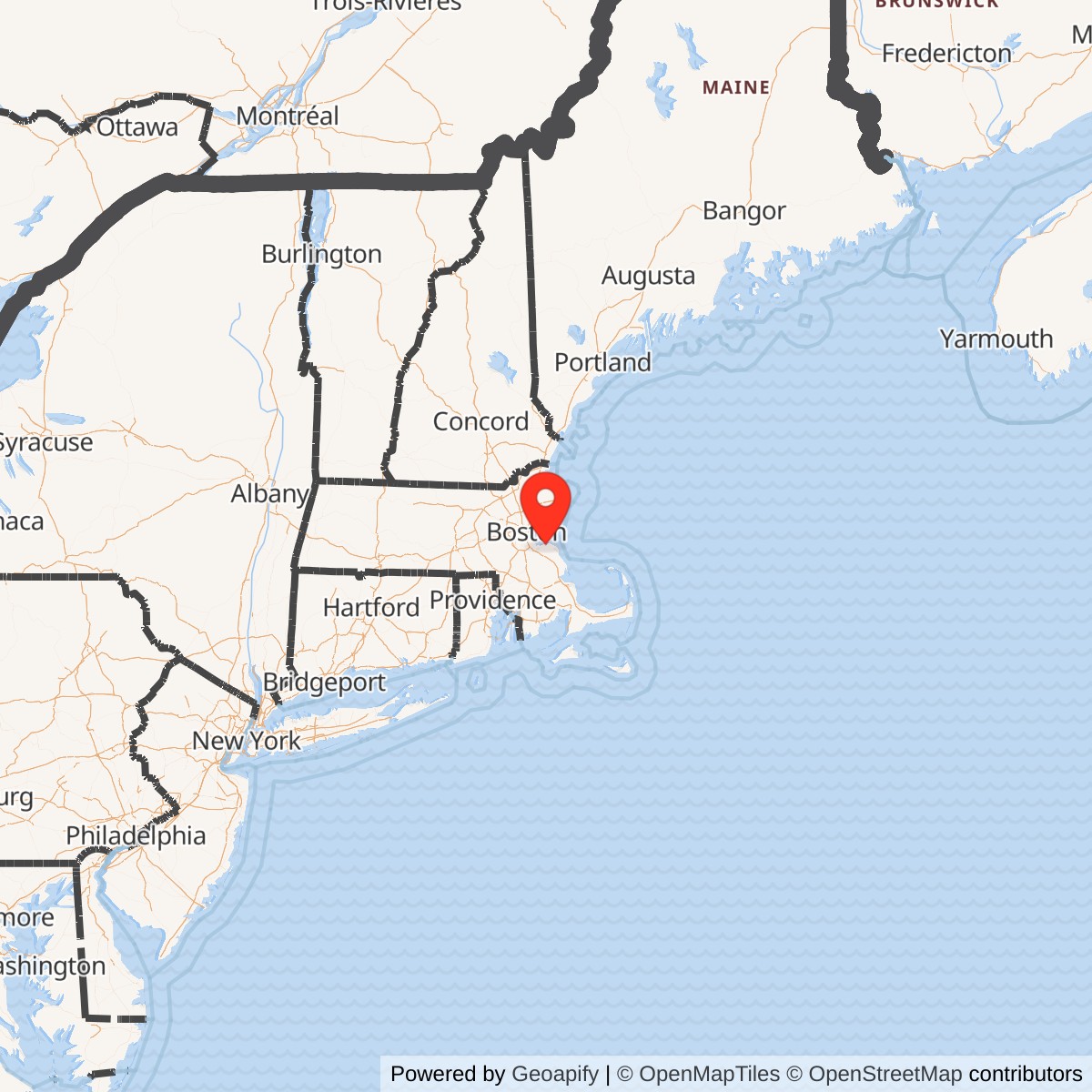 Map showing location of Nike Site B-38C, Massachusetts