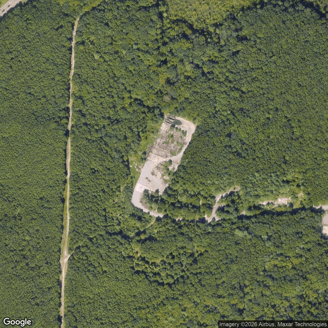 Current Google Satellite Image of Nike Site B-55L, Massachusetts