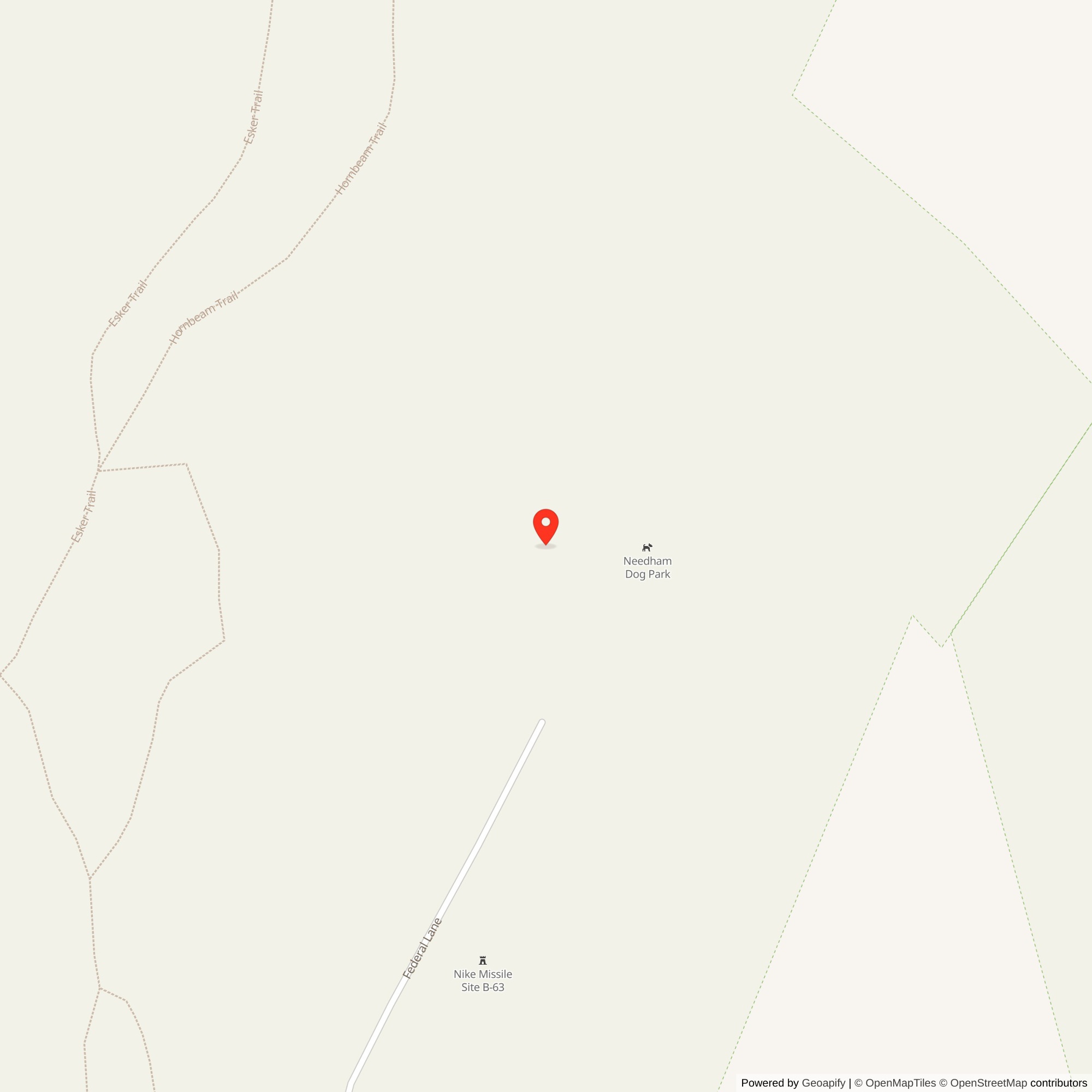 Map showing location of Nike Site B-63L, Massachusetts