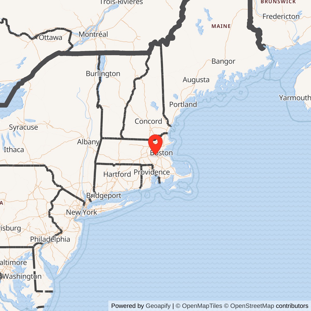 Map showing location of Nike Site B-63L, Massachusetts