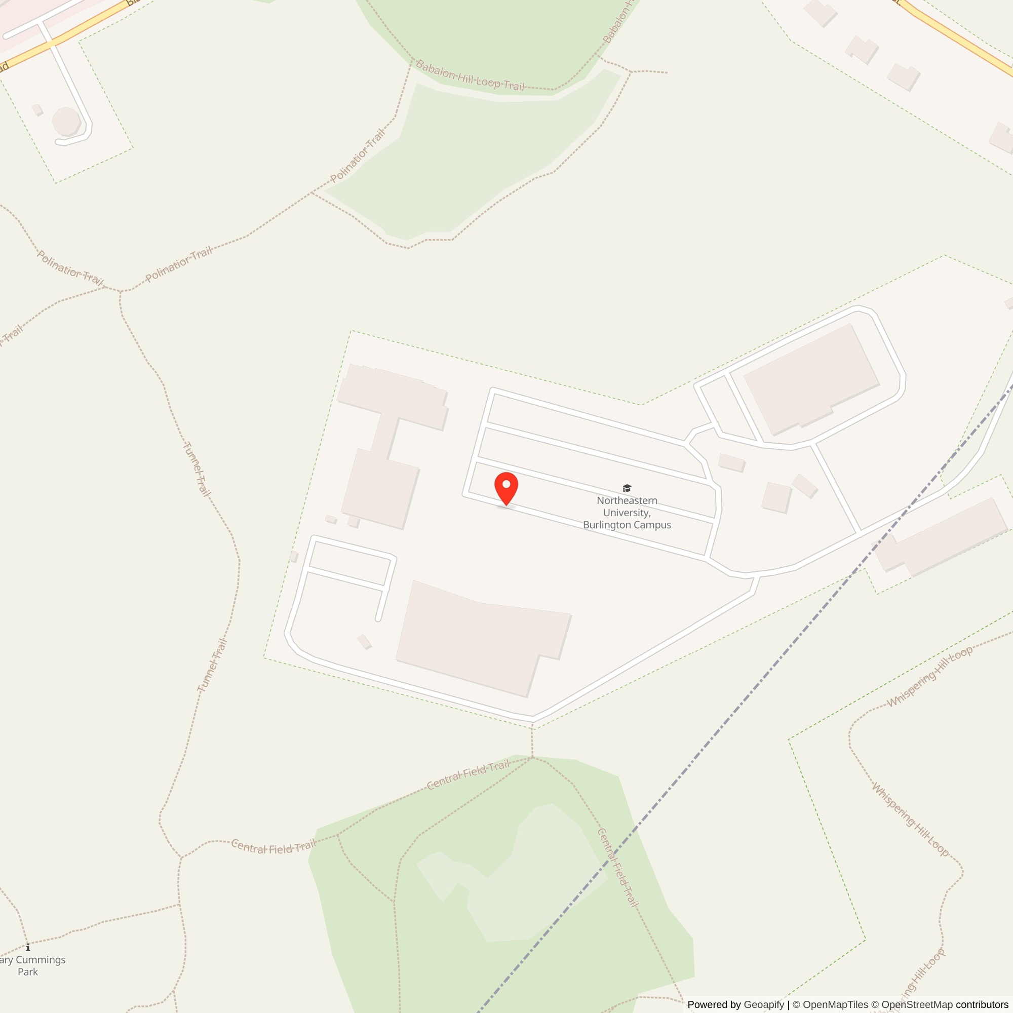 Map showing location of Nike Site B-84L, Massachusetts