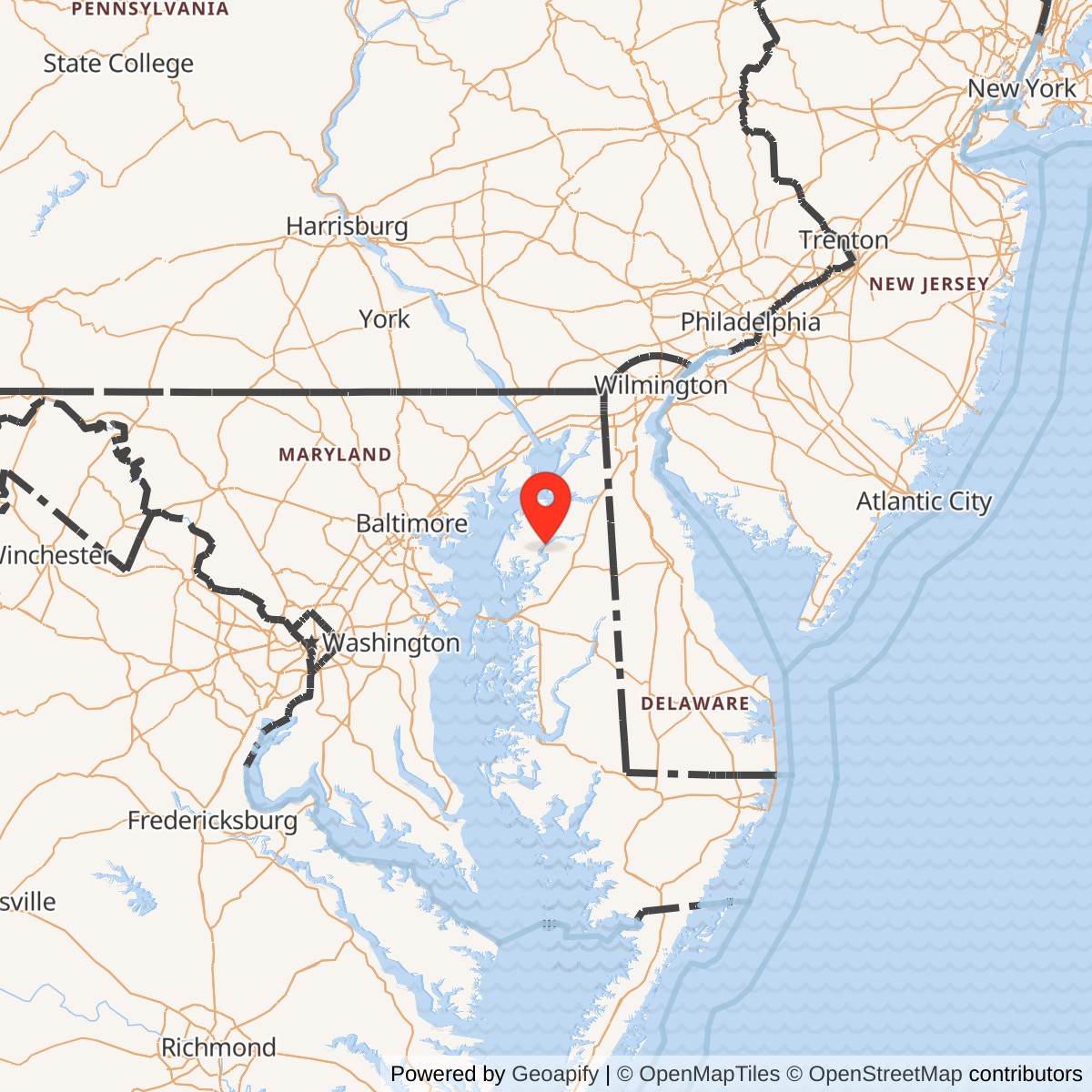 Map showing location of Nike Site BA-30/31C, Maryland