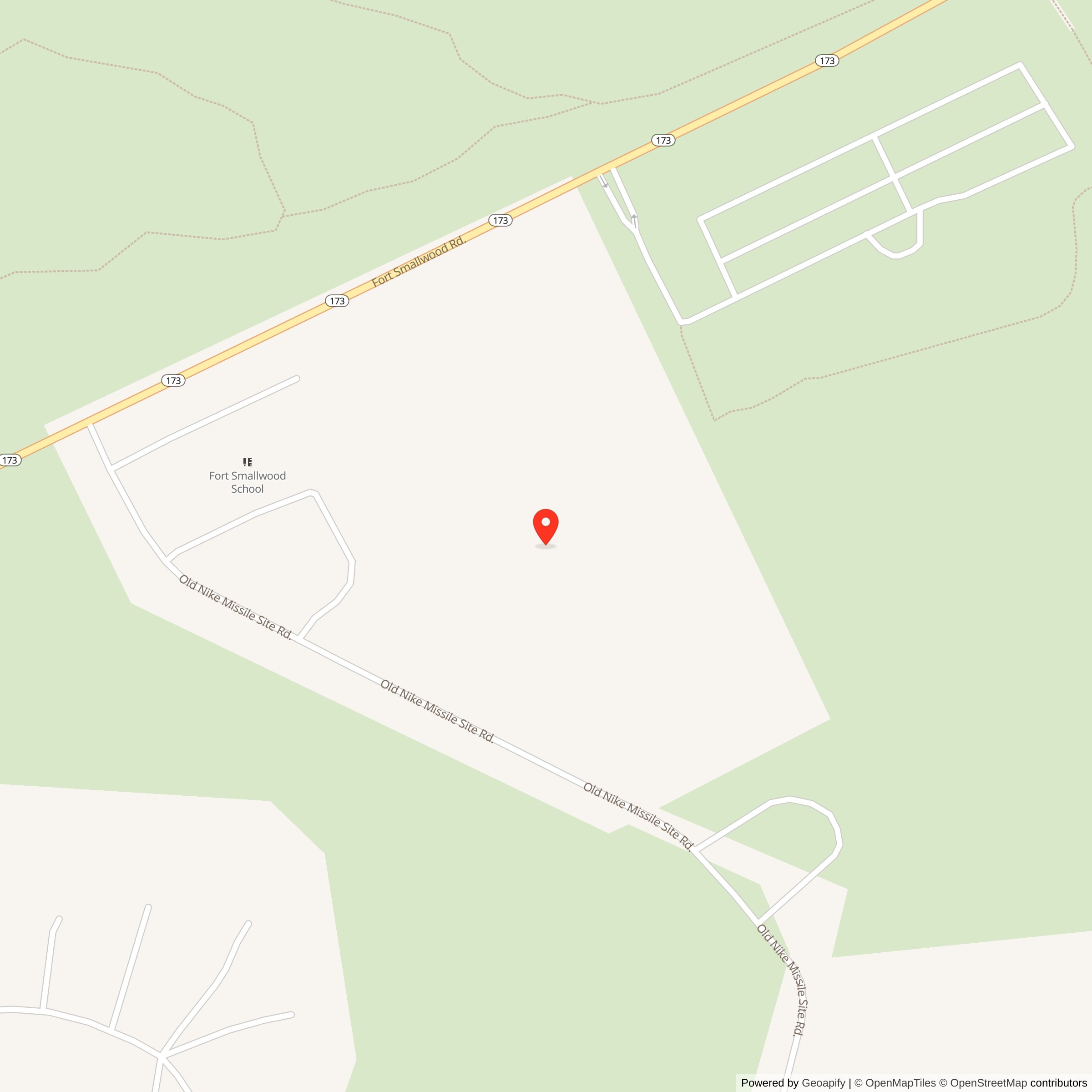 Map showing location of Nike Site BA-43C, Maryland