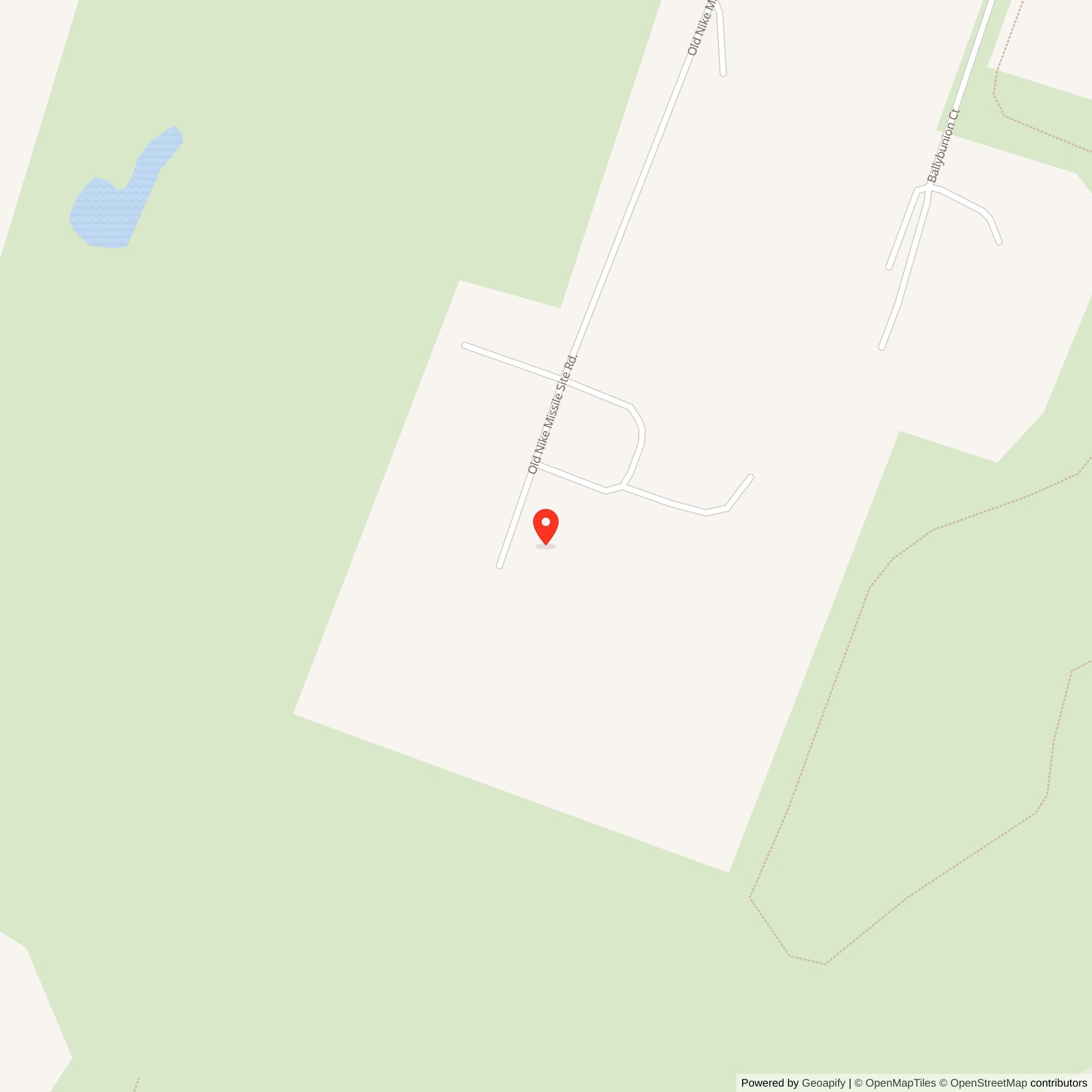 Map showing location of Nike Site BA-43L, Maryland