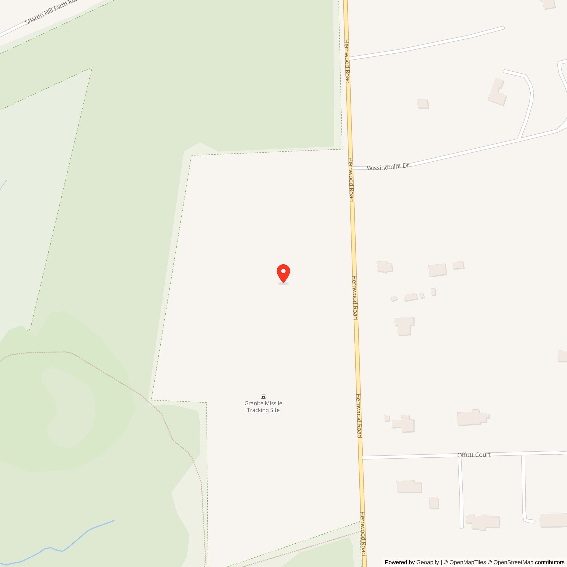 Map showing location of Nike Site BA-79C, Maryland