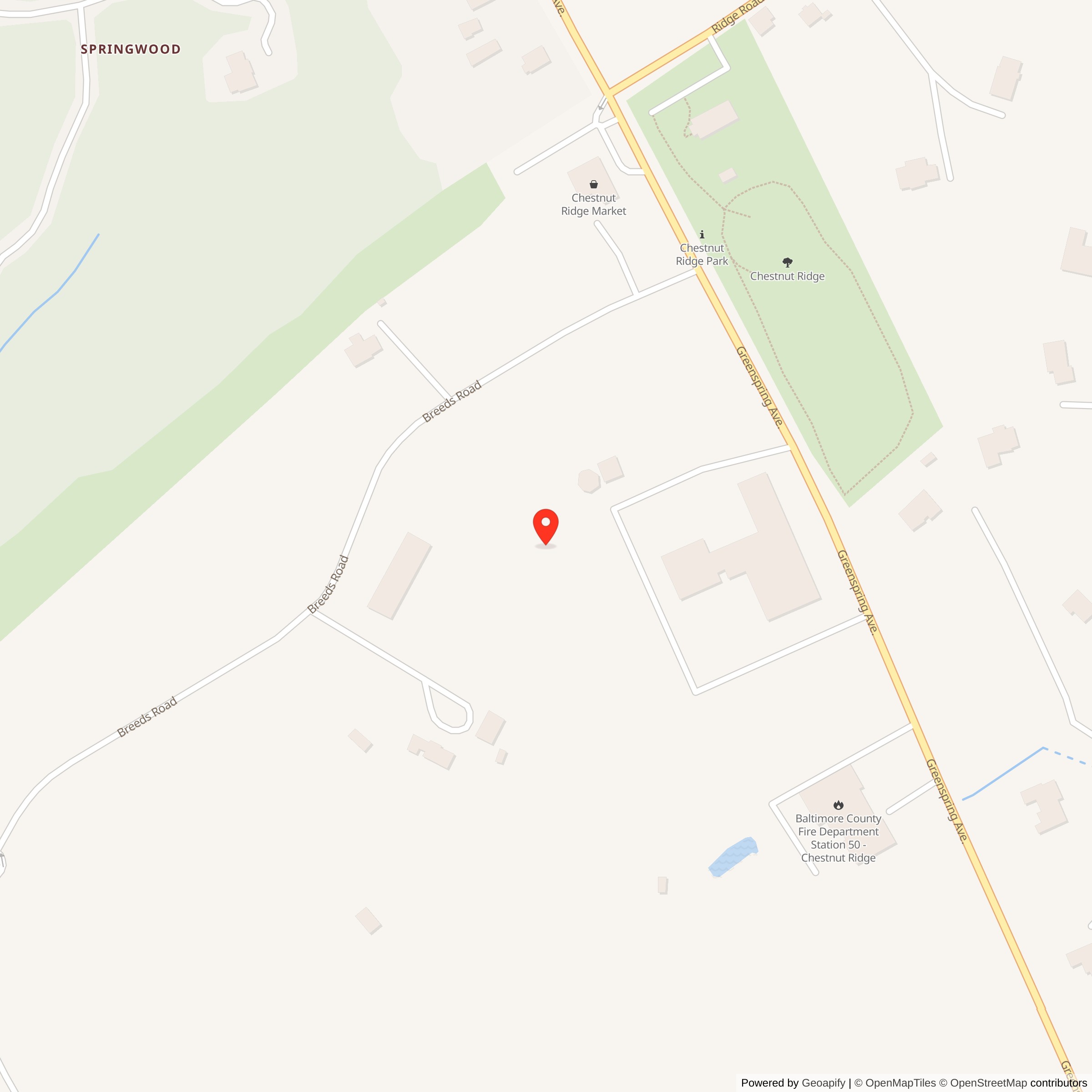 Map showing location of Nike Site BA-92C, Maryland